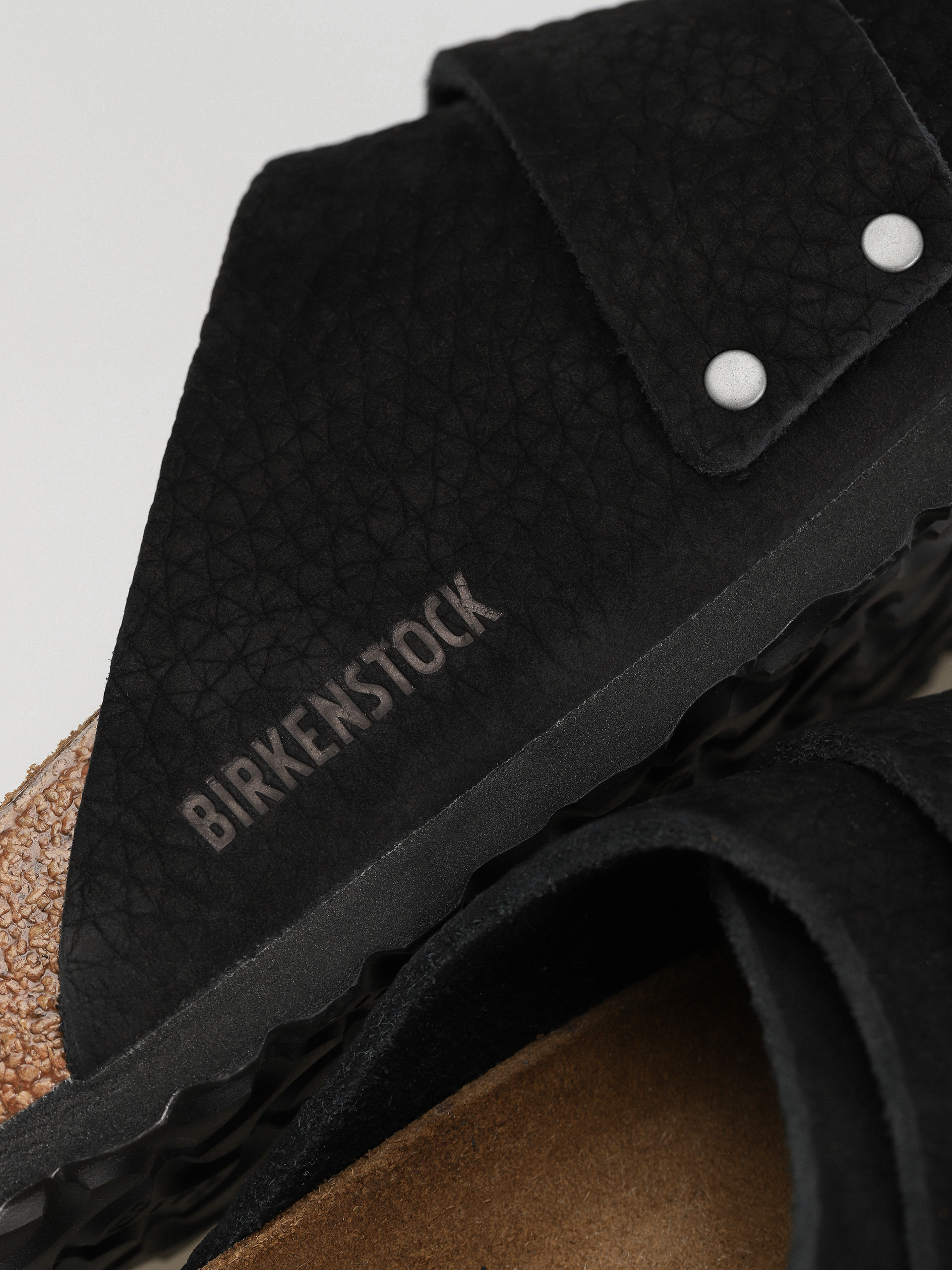 Birkenstock Kyoto Nubuck Leather Flip-flop papucsok (desert dust black)