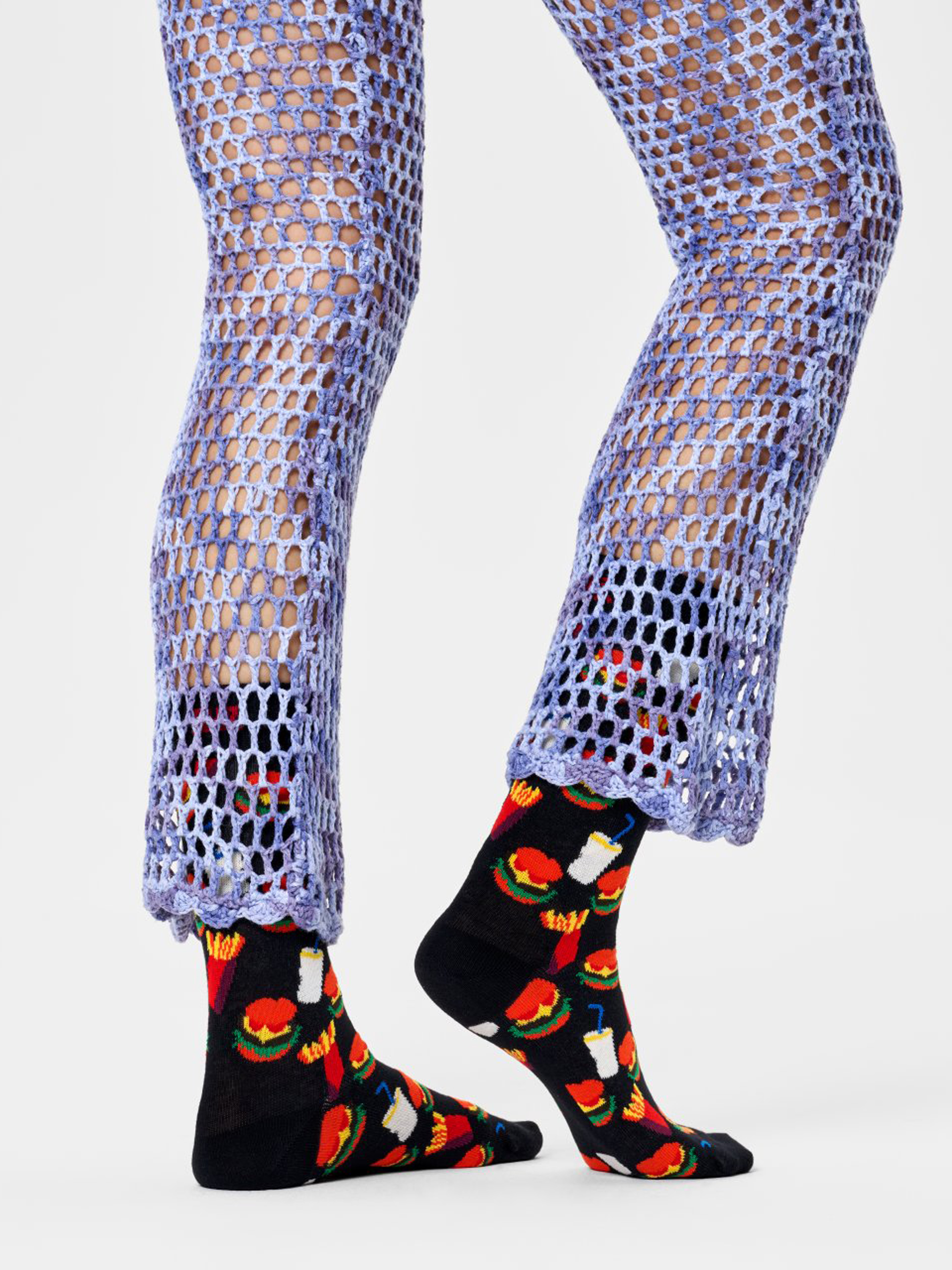 Happy Socks Hamburger Zokni (black)