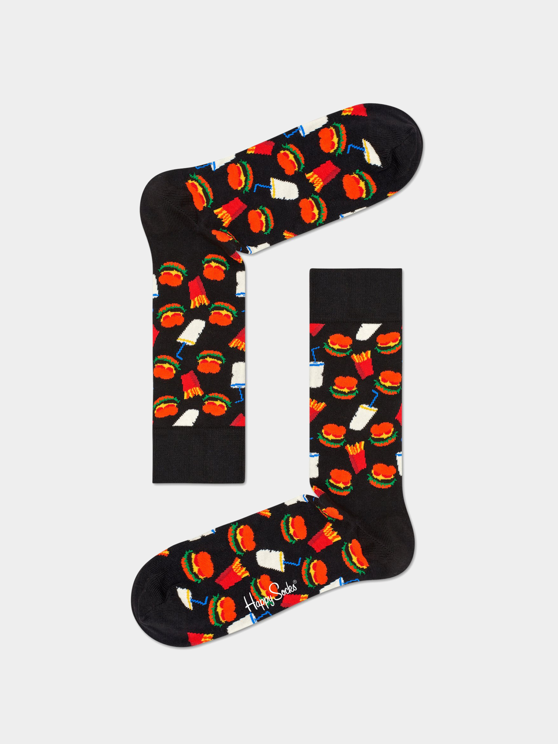 Happy Socks Hamburger Zokni (black)