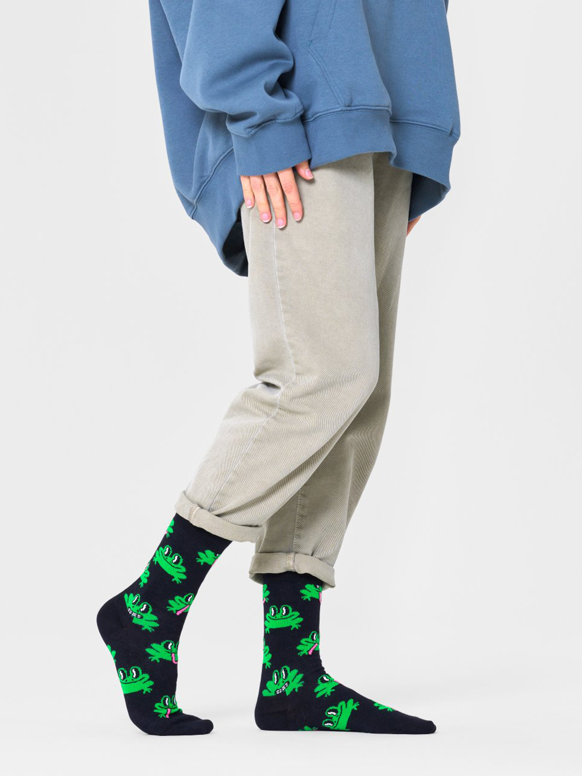 Happy Socks Frog Zokni (black)