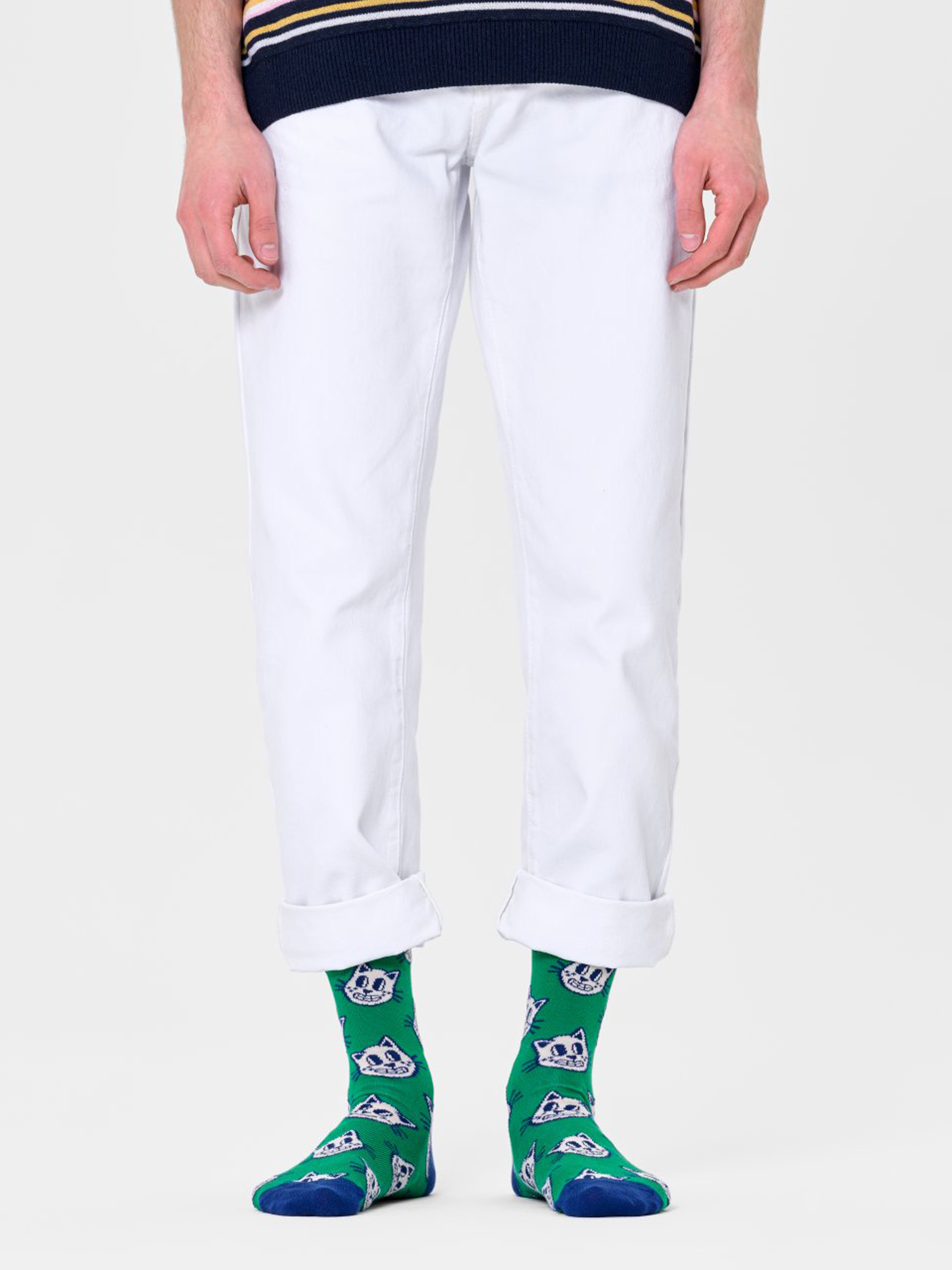 Happy Socks Cat Zokni (green)