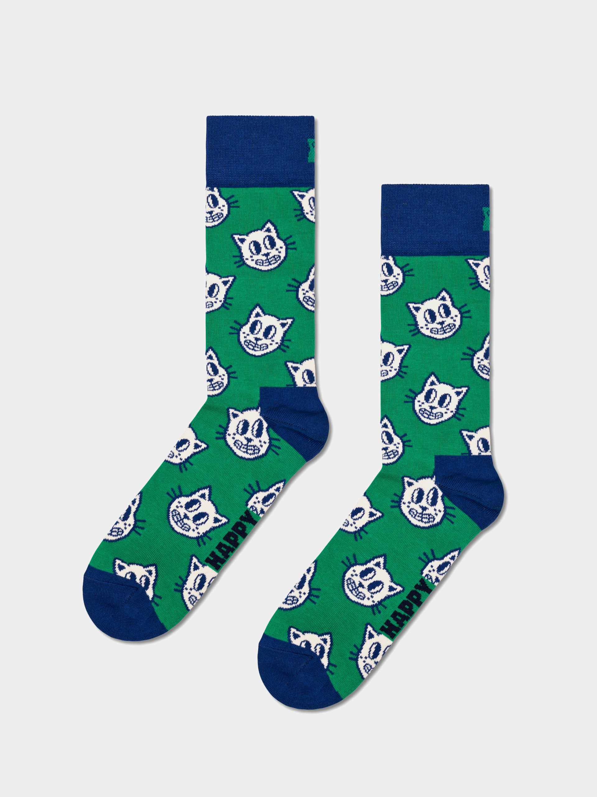 Happy Socks Cat Zokni (green)