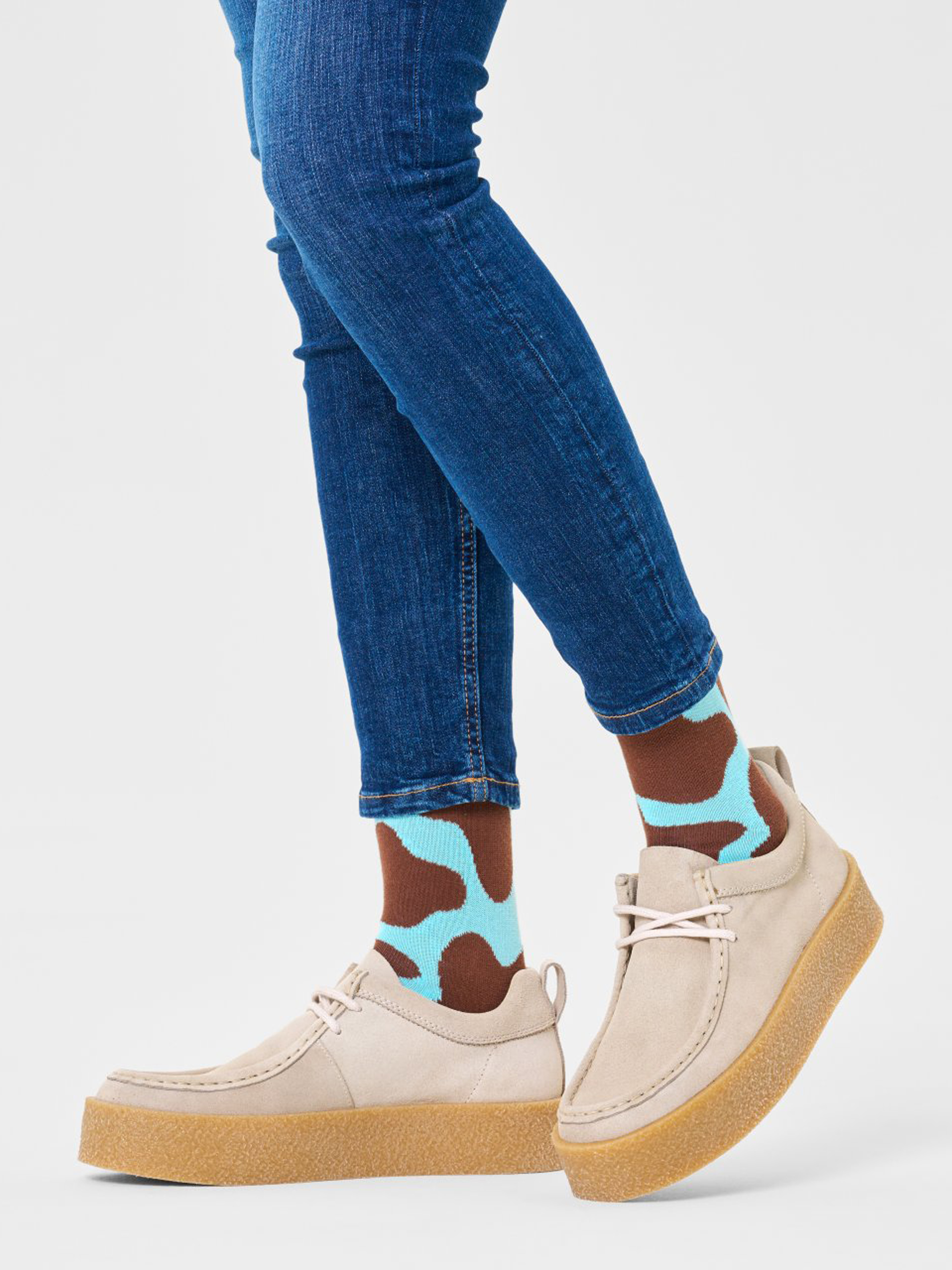 Happy Socks Cow Zokni (brown)