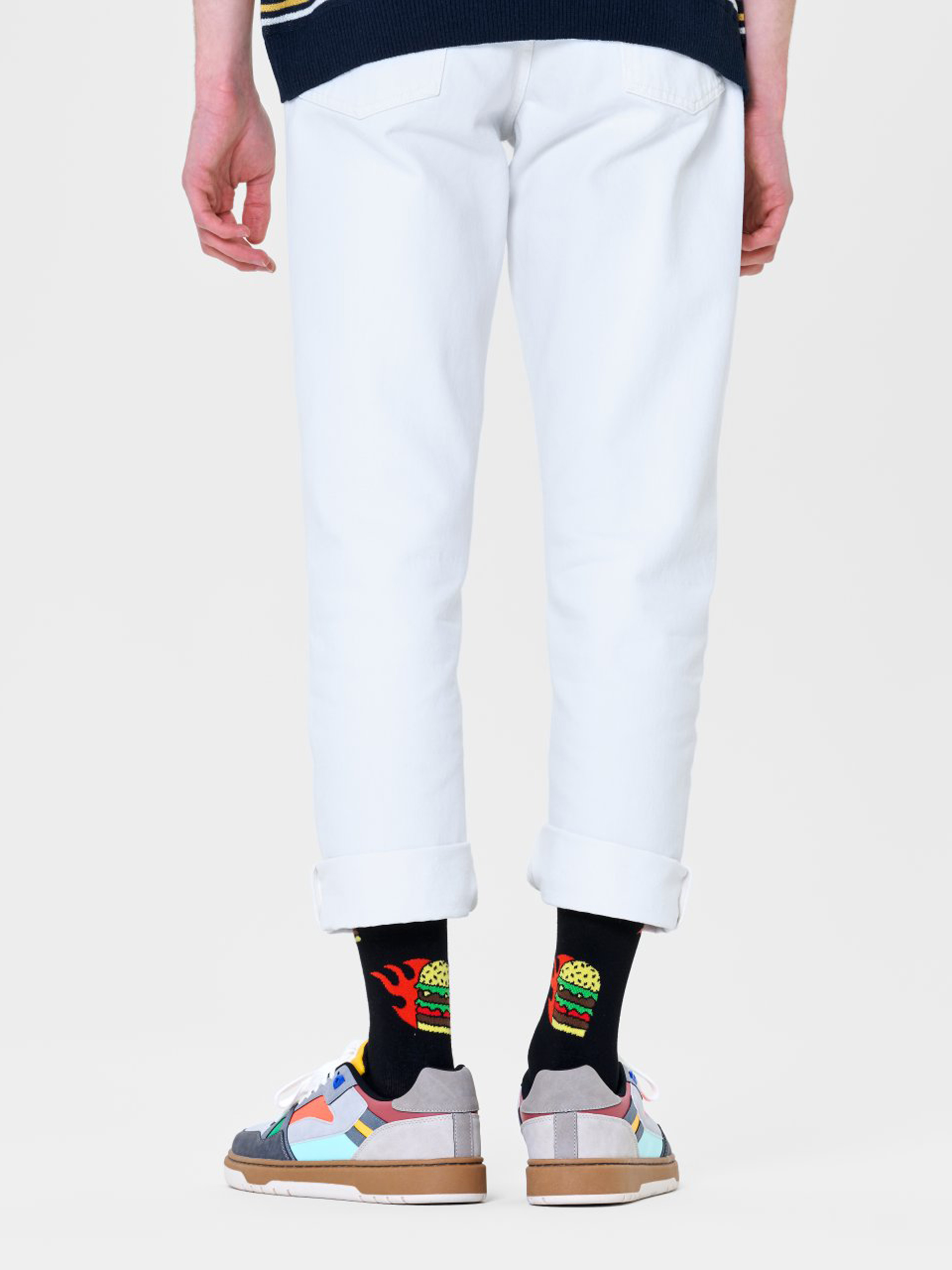 Happy Socks Flaming Burger Zokni (black)