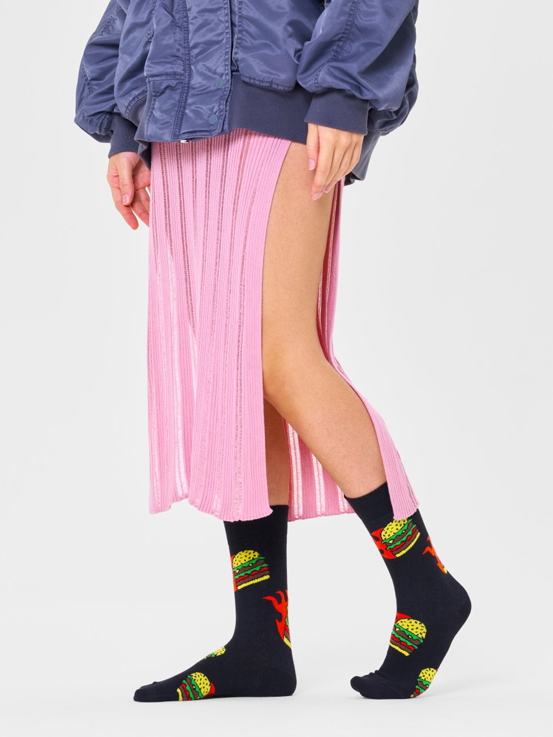 Happy Socks Flaming Burger Zokni (black)