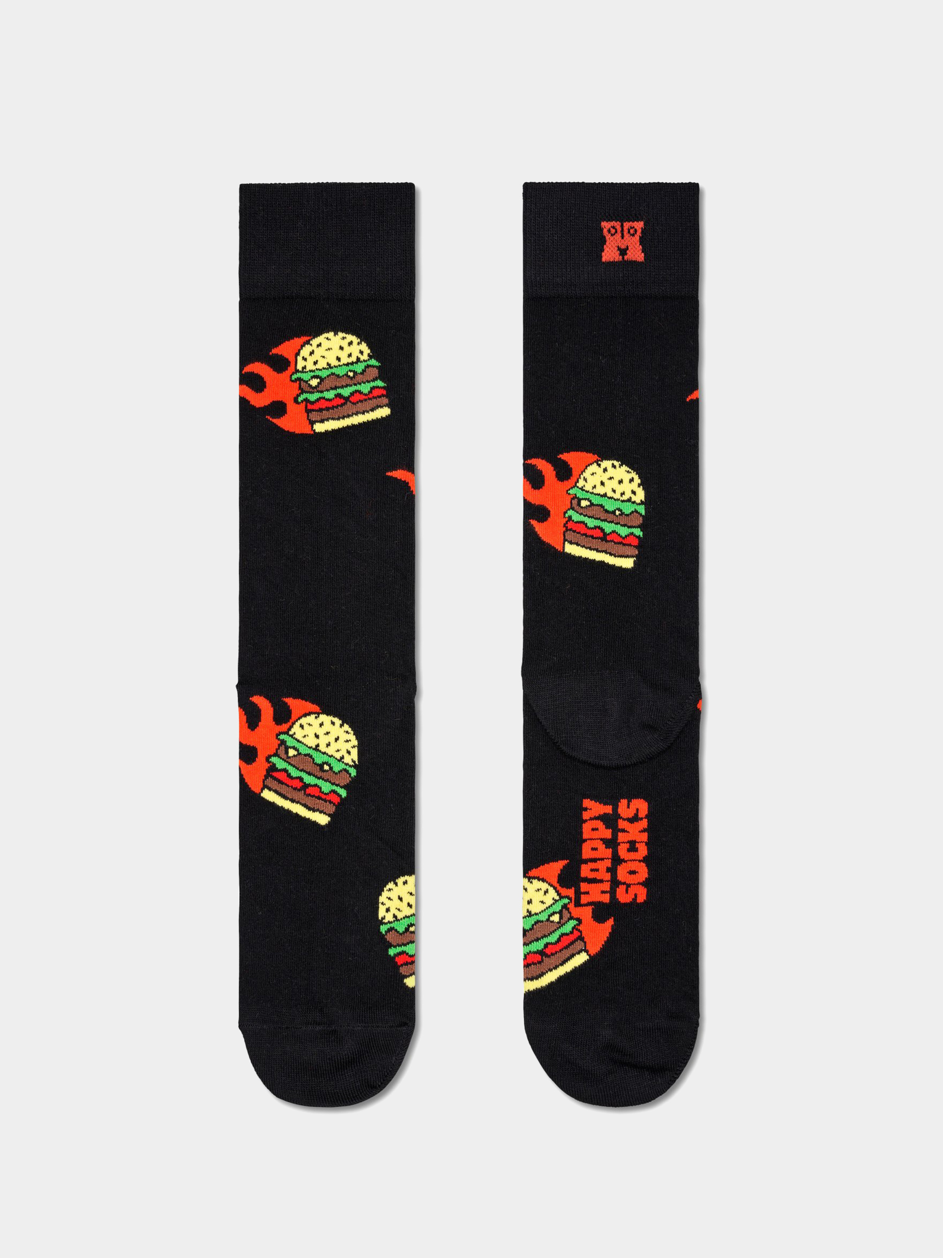 Happy Socks Flaming Burger Zokni (black)