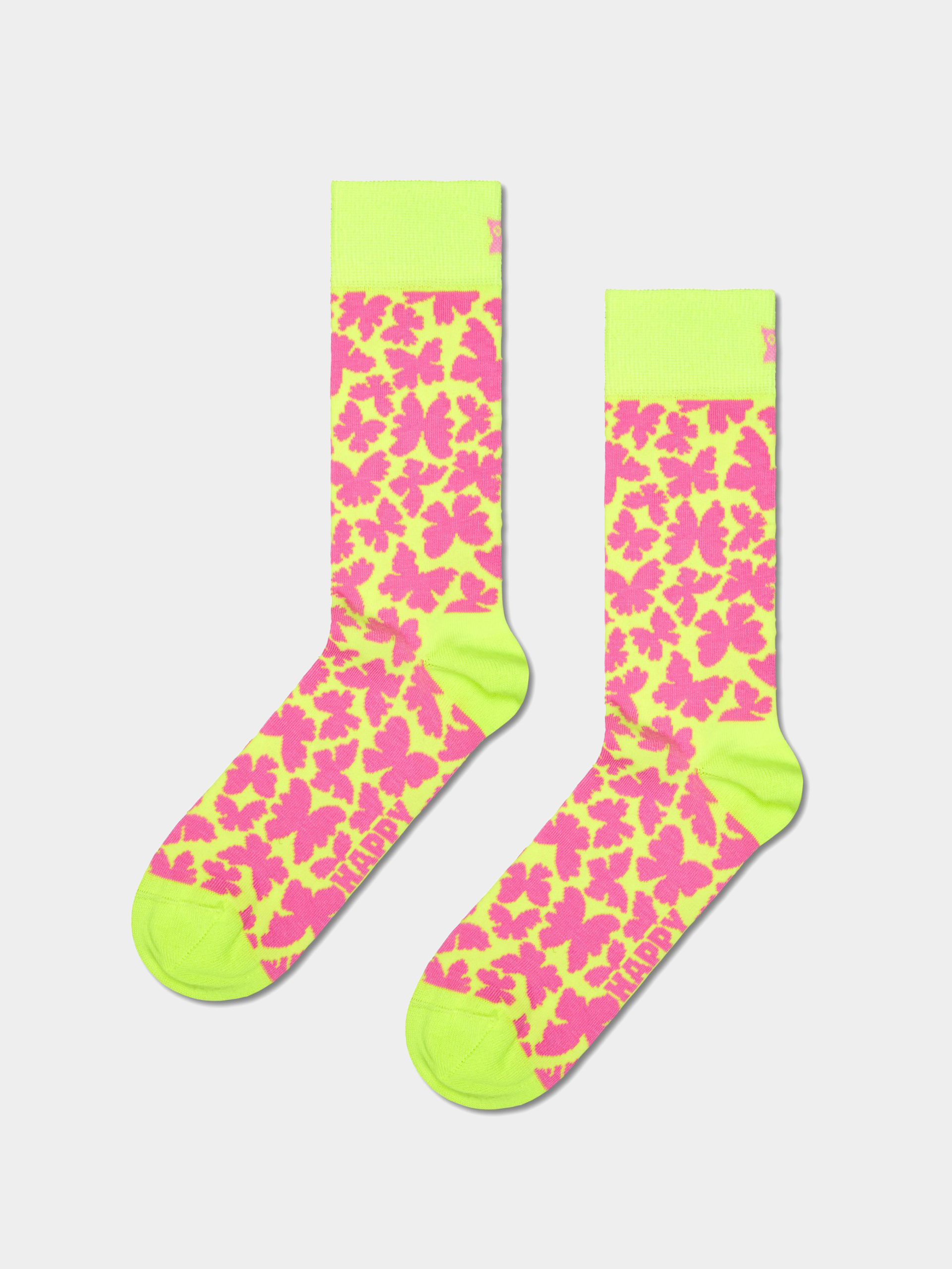 Happy Socks Butterfly Zokni (pink neon)