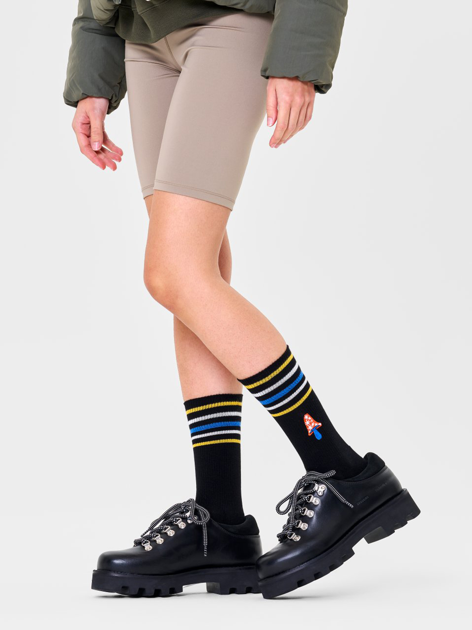 Happy Socks Fungi's Gonna Funky Crew Zokni (black)