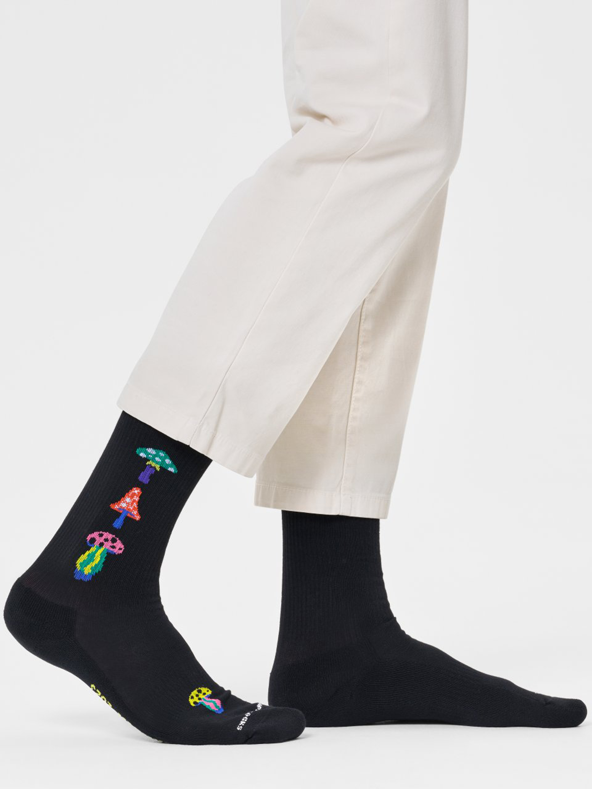 Happy Socks Fungilandia 2023 Crew Zokni (black)