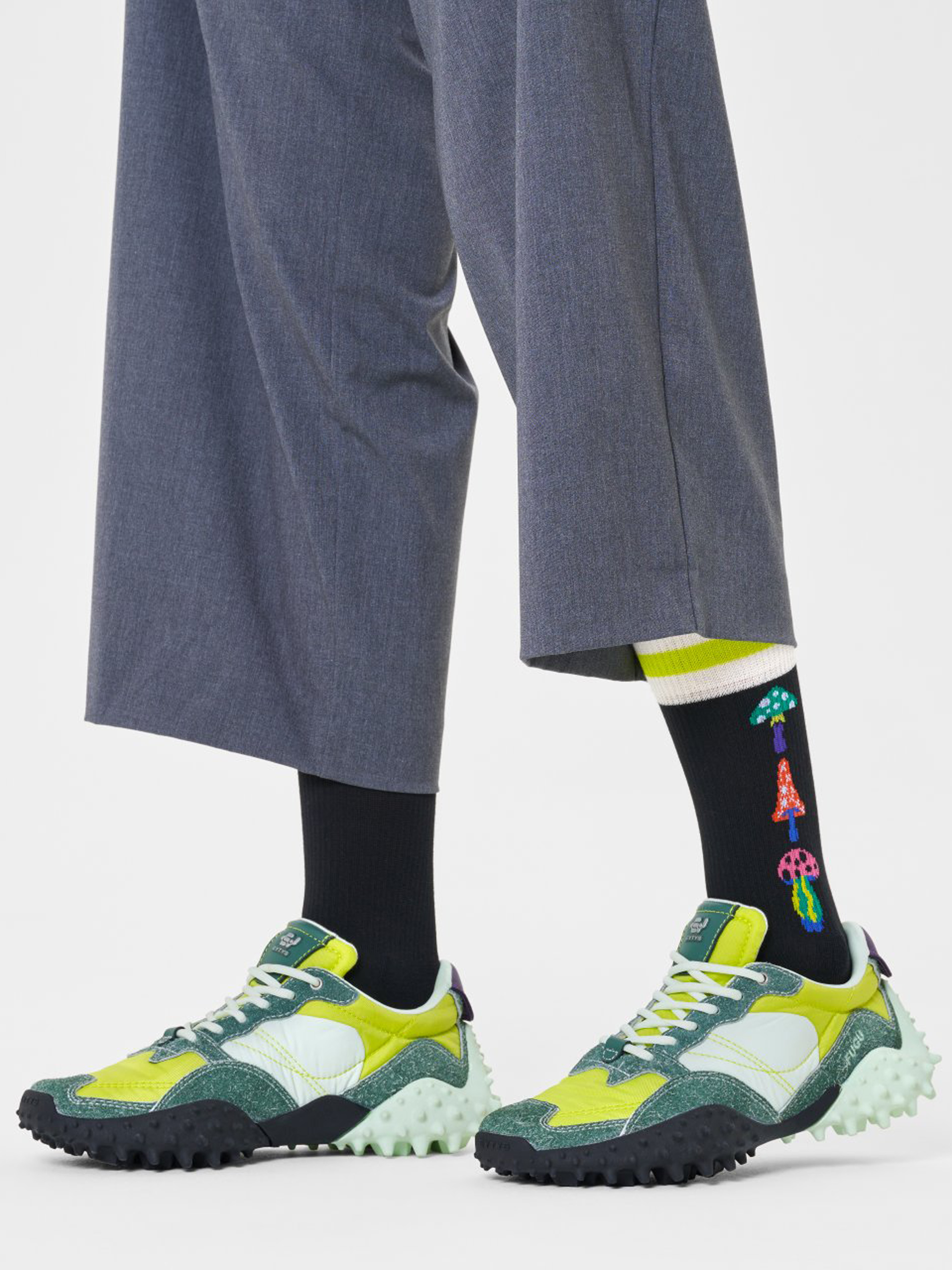 Happy Socks Fungilandia 2023 Crew Zokni (black)