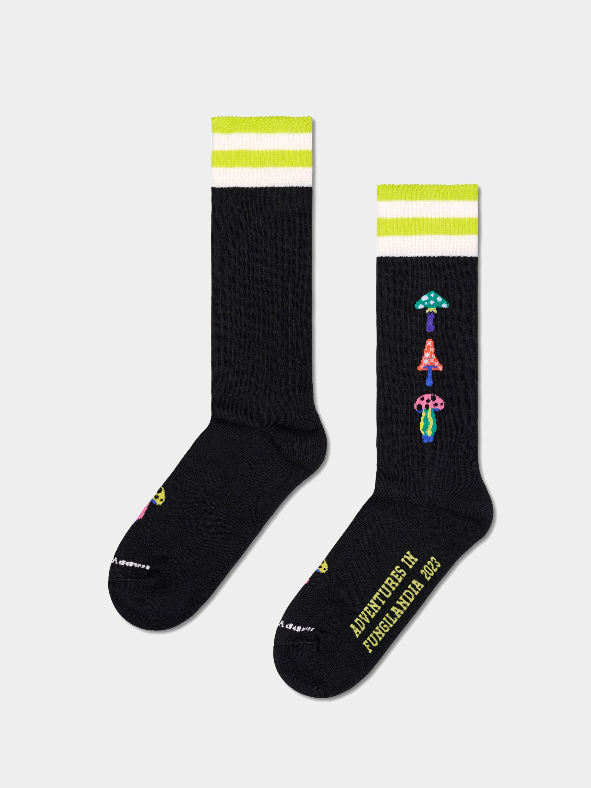Happy Socks Fungilandia 2023 Crew Zokni (black)
