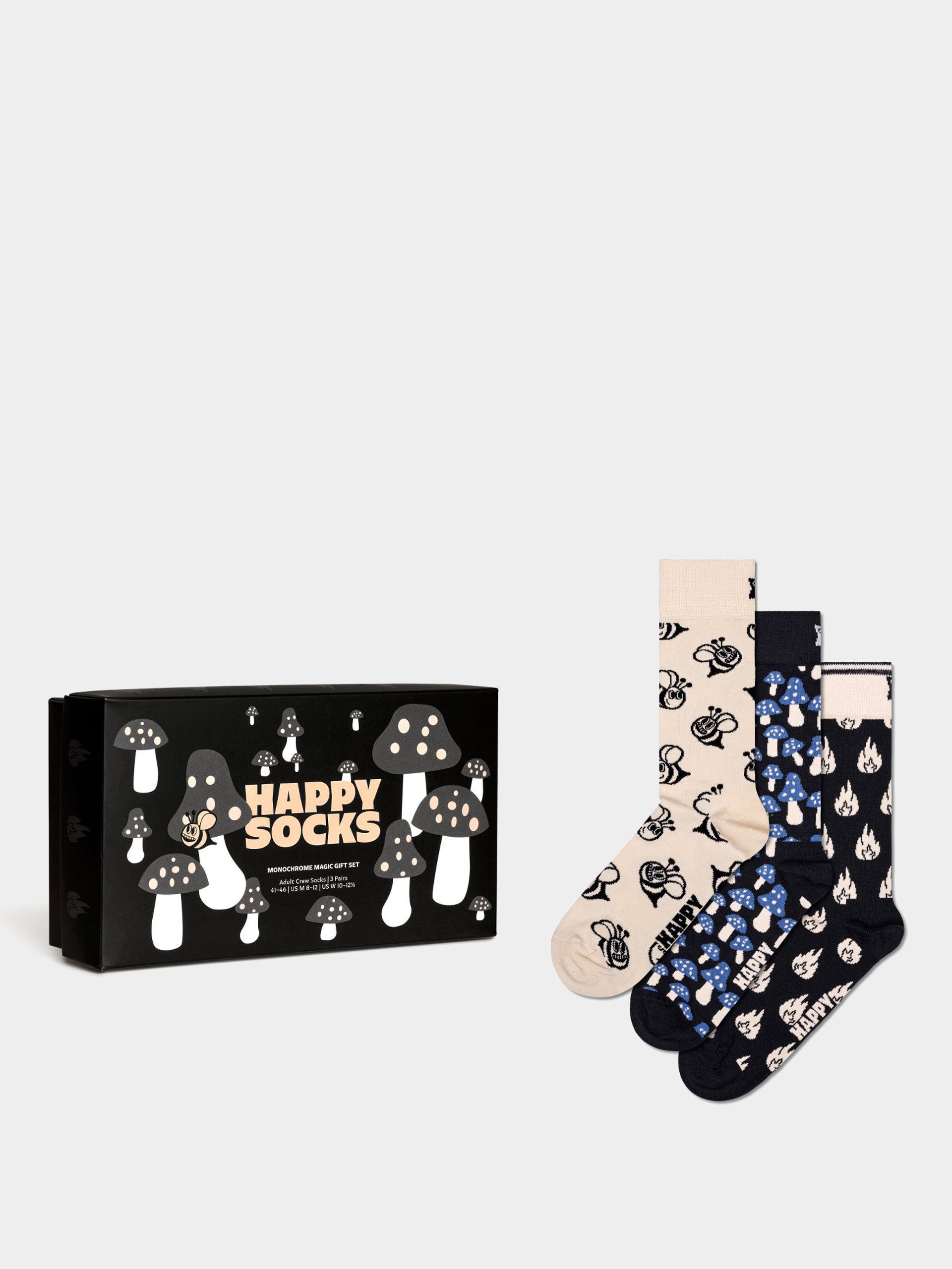 Happy Socks 3 Pack Monochrome Magics Gift Set Zokni (multi)