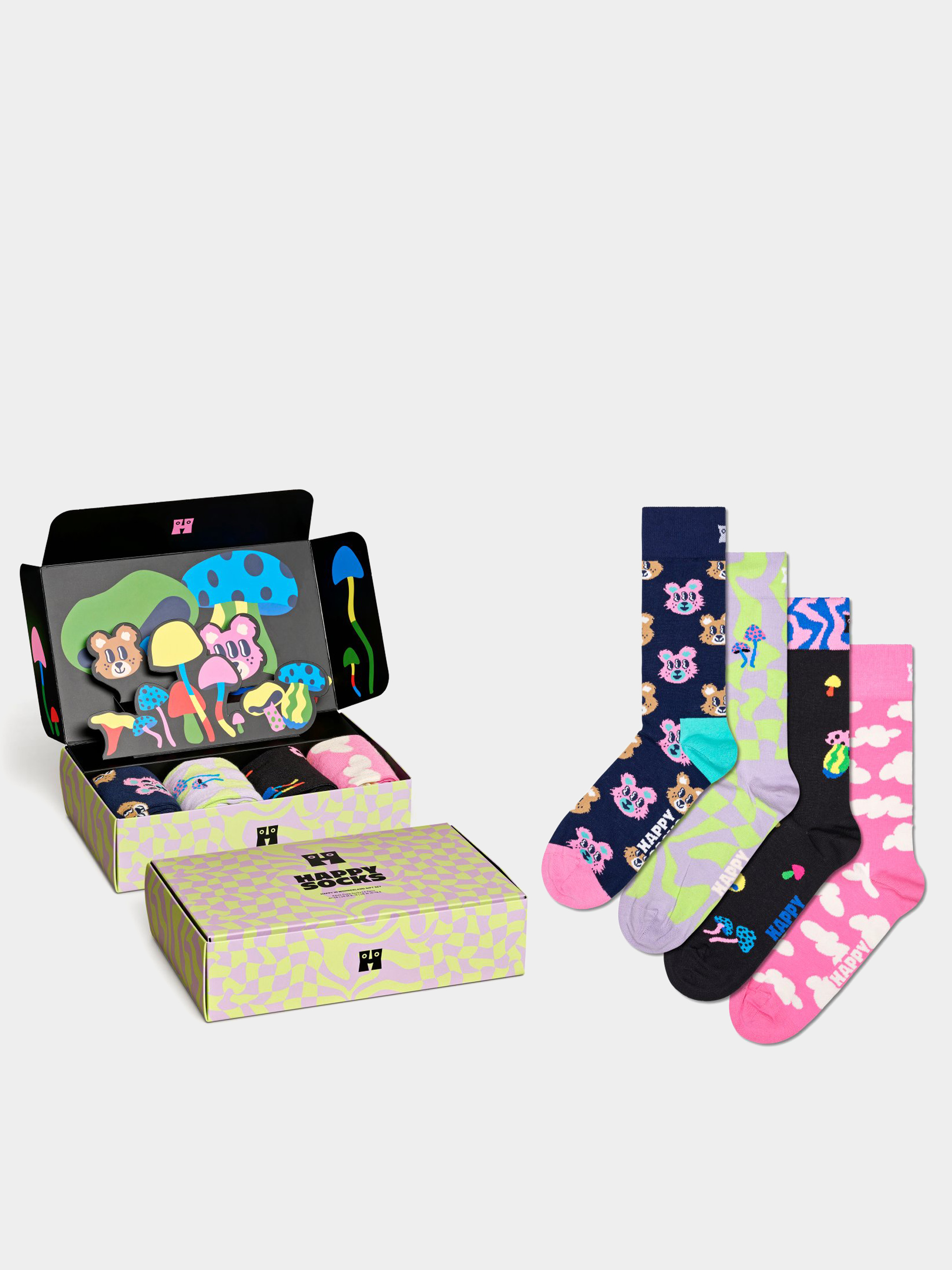 Happy Socks 4 Pack Happy In Wonderlands Gift Set Zokni (multi)
