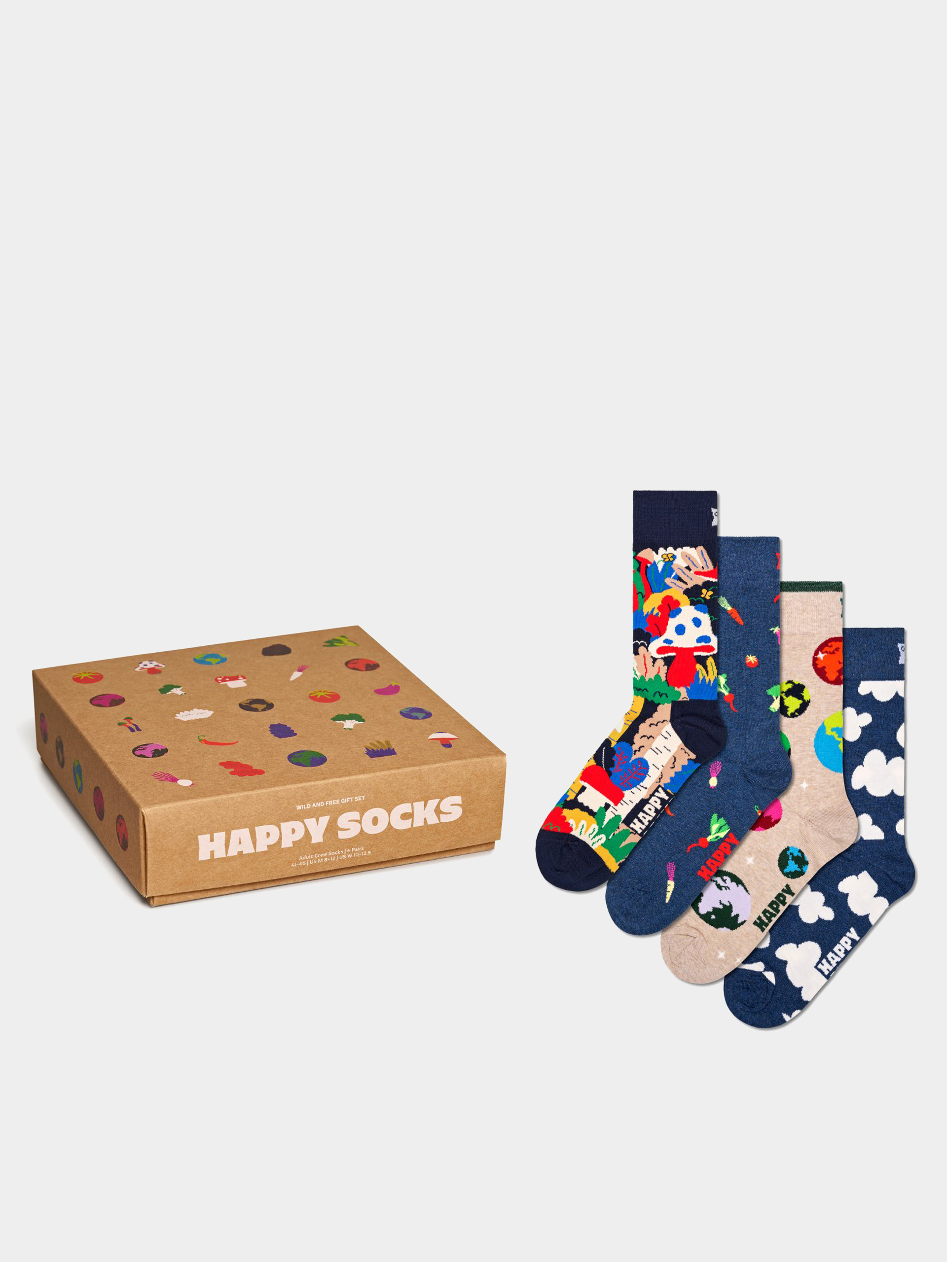 Happy Socks 4 Pack Wild And Frees Gift Set Zokni (multi)