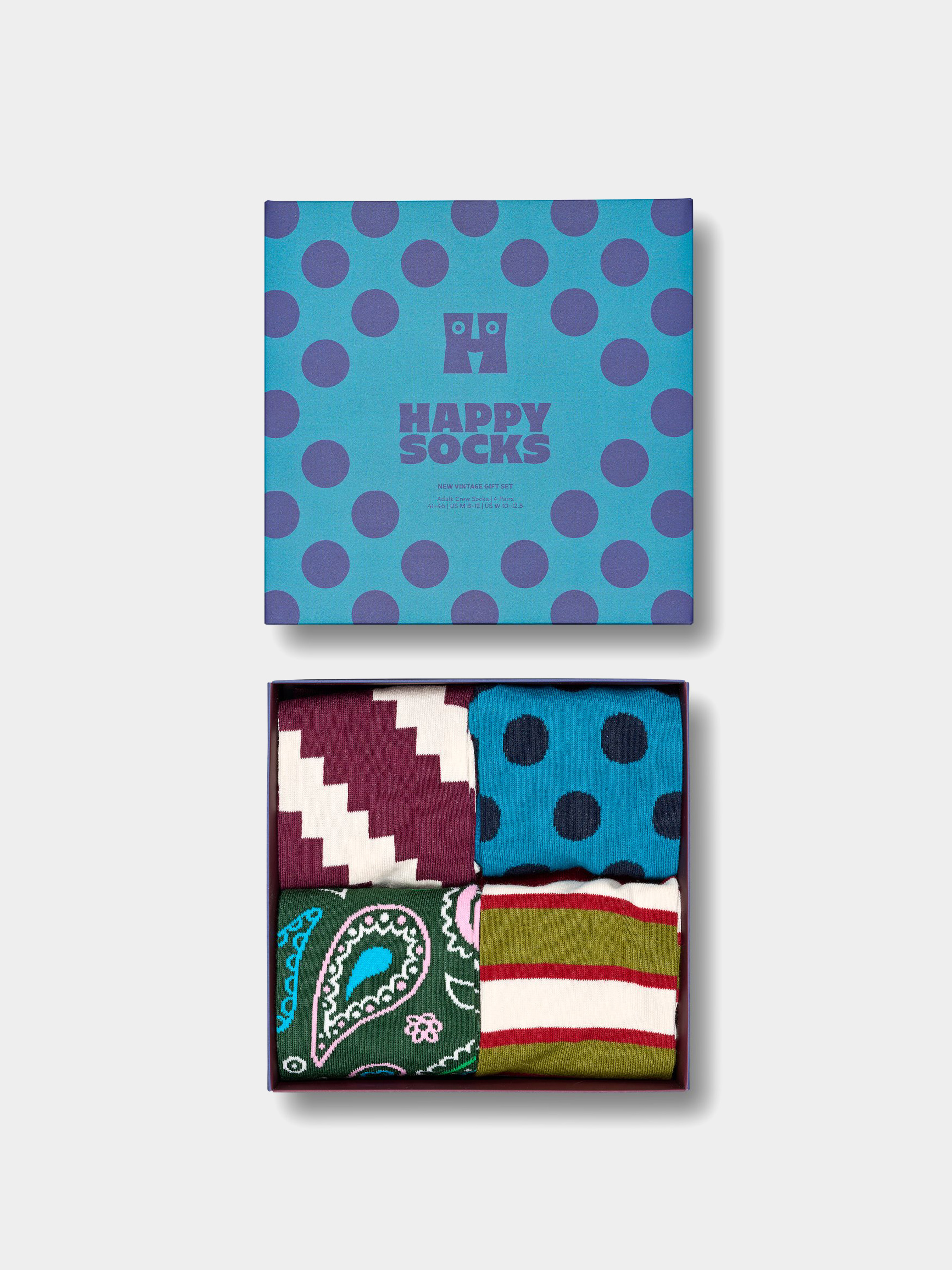 Happy Socks 4 Pack New Vintages Gift Set Zokni (multi)