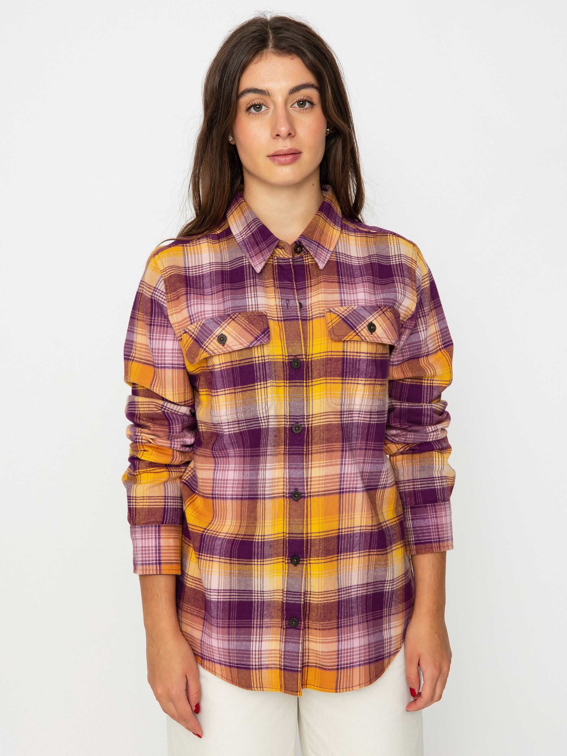 Patagonia Organic Cotton MW Fjord Flannel Ing Wmn (sun rays/night plum)
