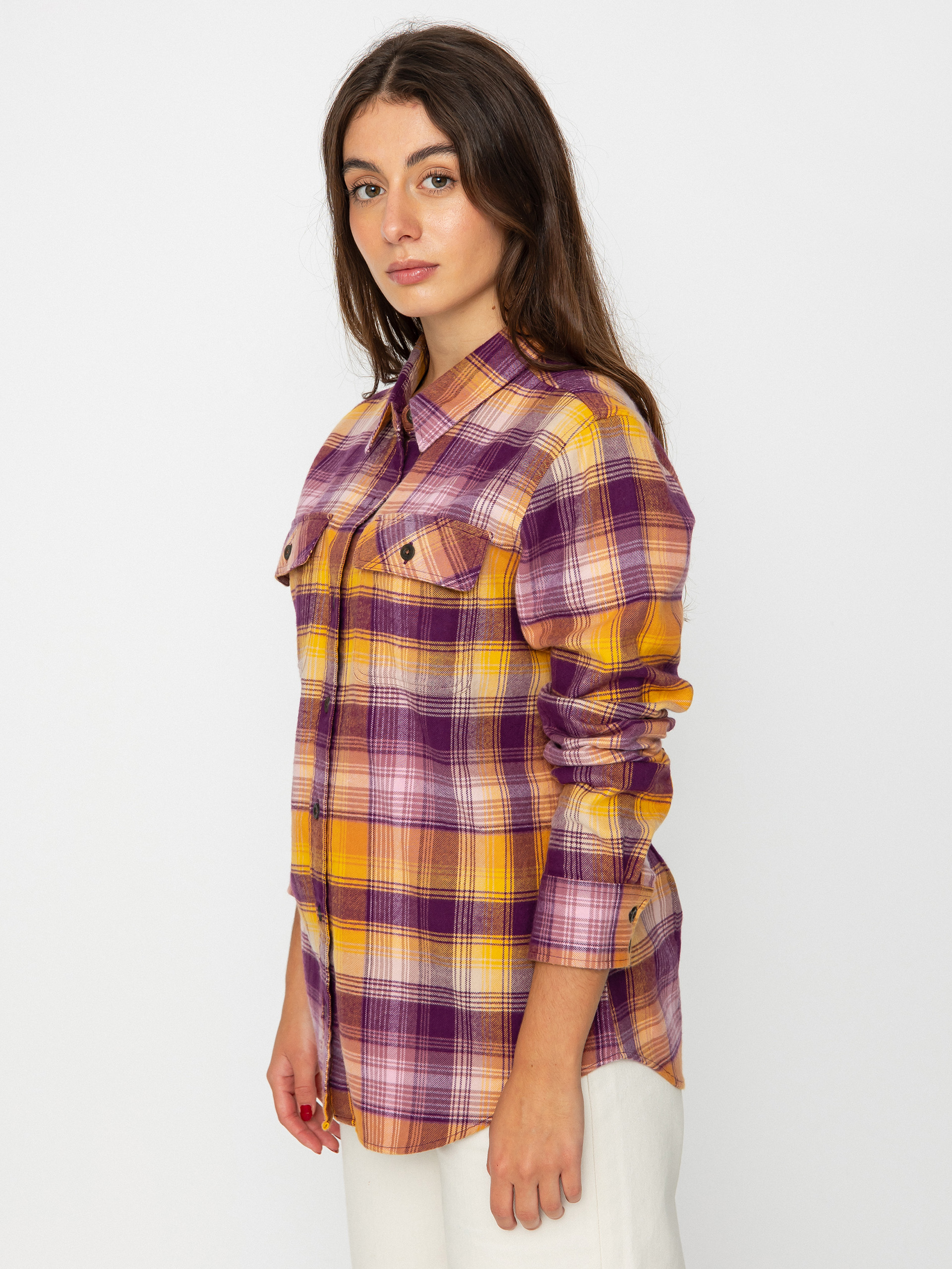 Patagonia Organic Cotton MW Fjord Flannel Ing Wmn (sun rays/night plum)