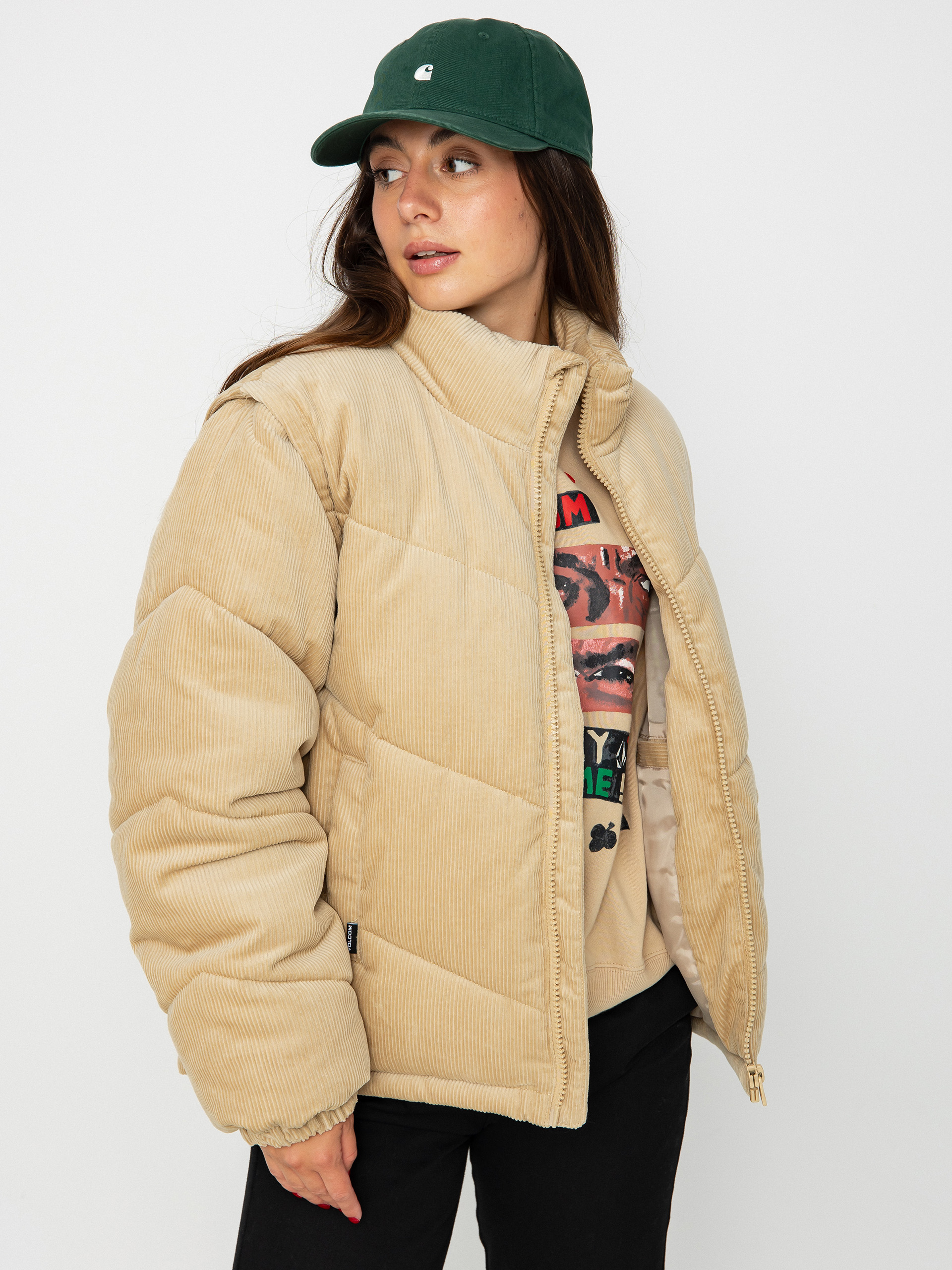 Volcom Cord'N Puff Dzseki Wmn (khaki)