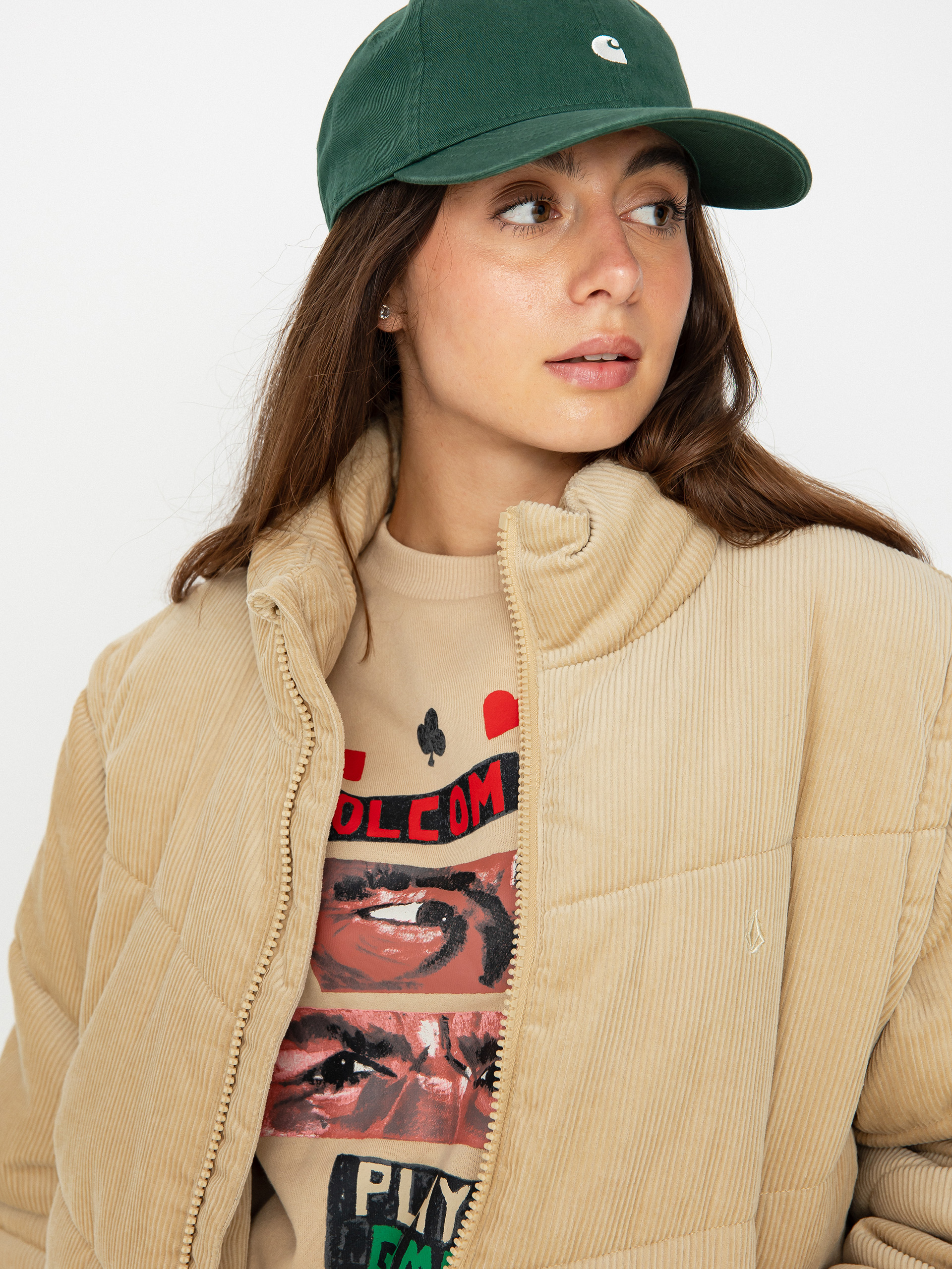 Volcom Cord'N Puff Dzseki Wmn (khaki)