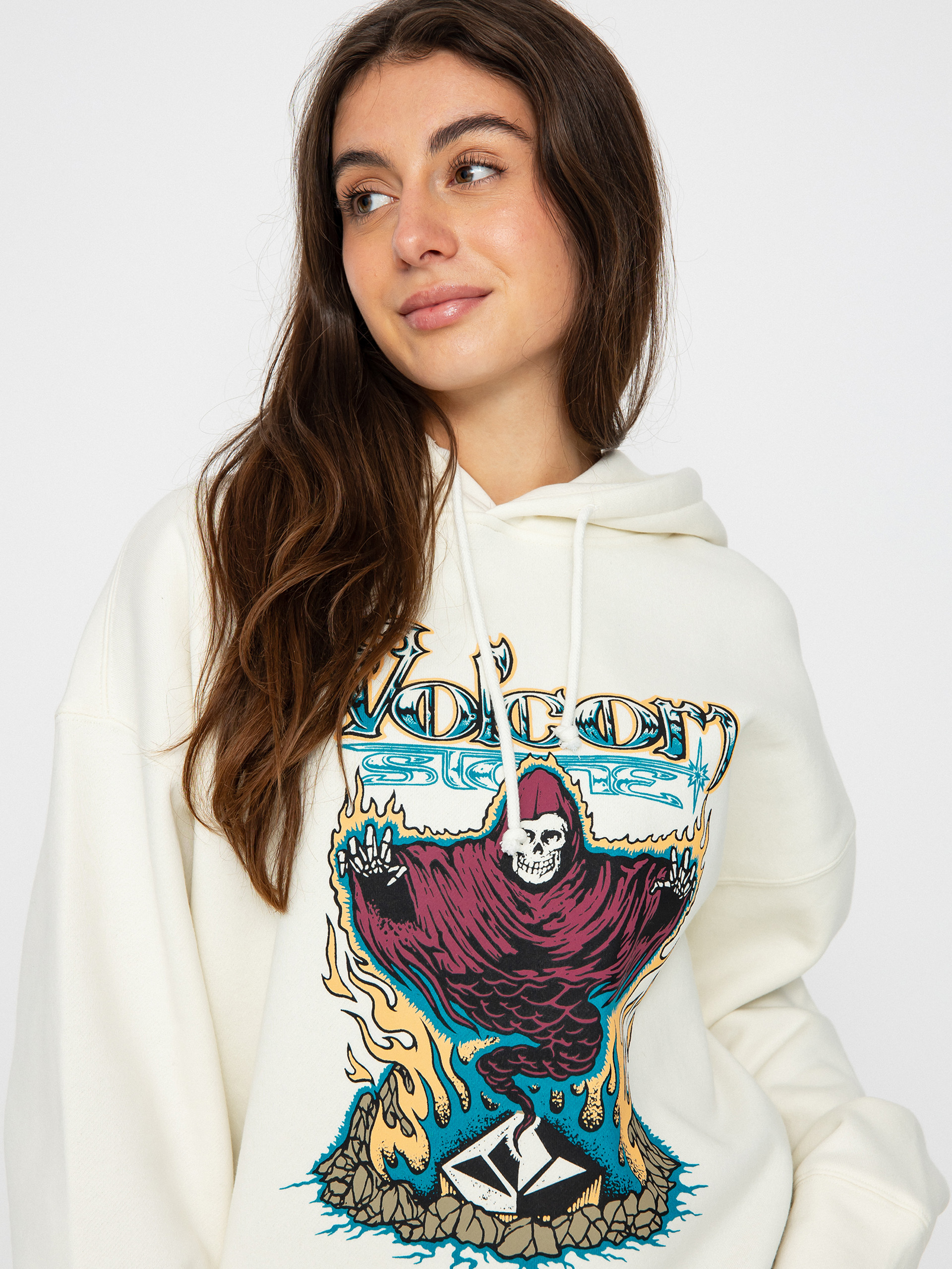 Volcom Tripstone HD Kapucnis pulóver Wmn (star white)