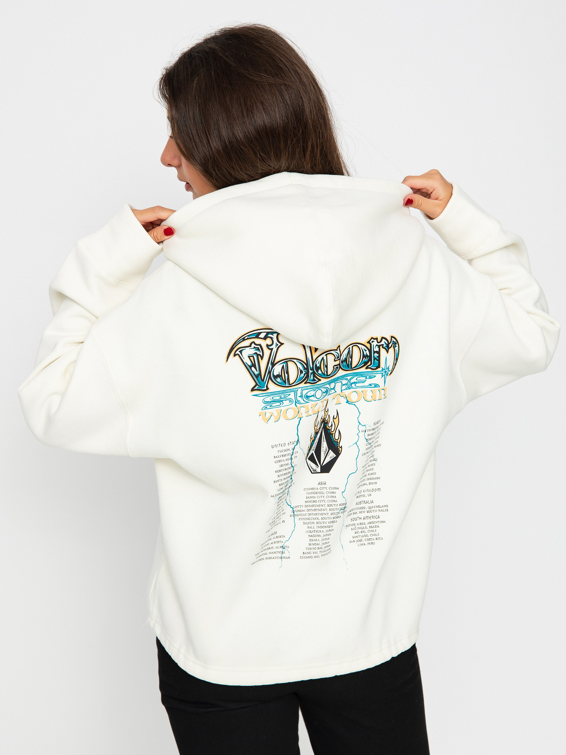 Volcom Tripstone HD Kapucnis pulóver Wmn (star white)