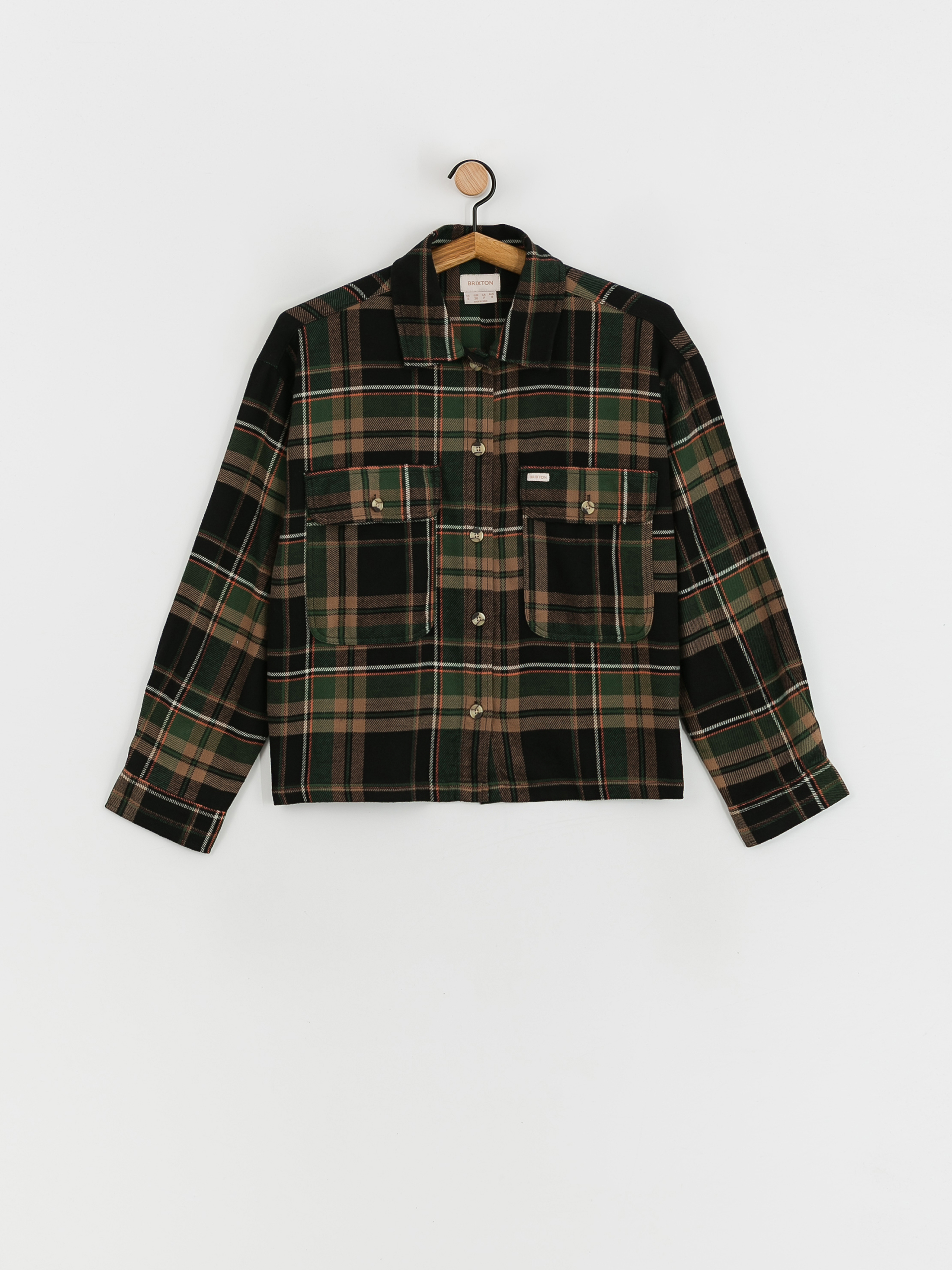Brixton Bowery Flannel Ls Ing Wmn (black/pine needle)