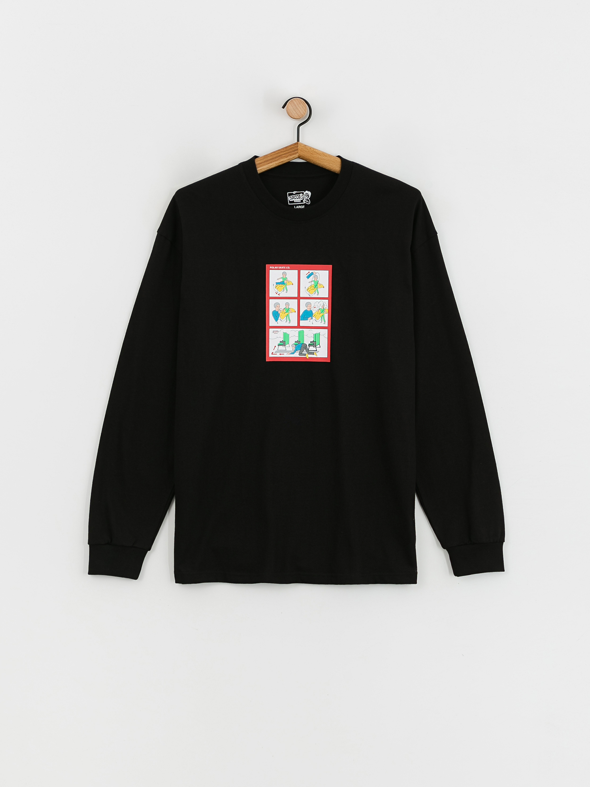 Polar Skate Safety on Board Hosszú ujjú felső (black)