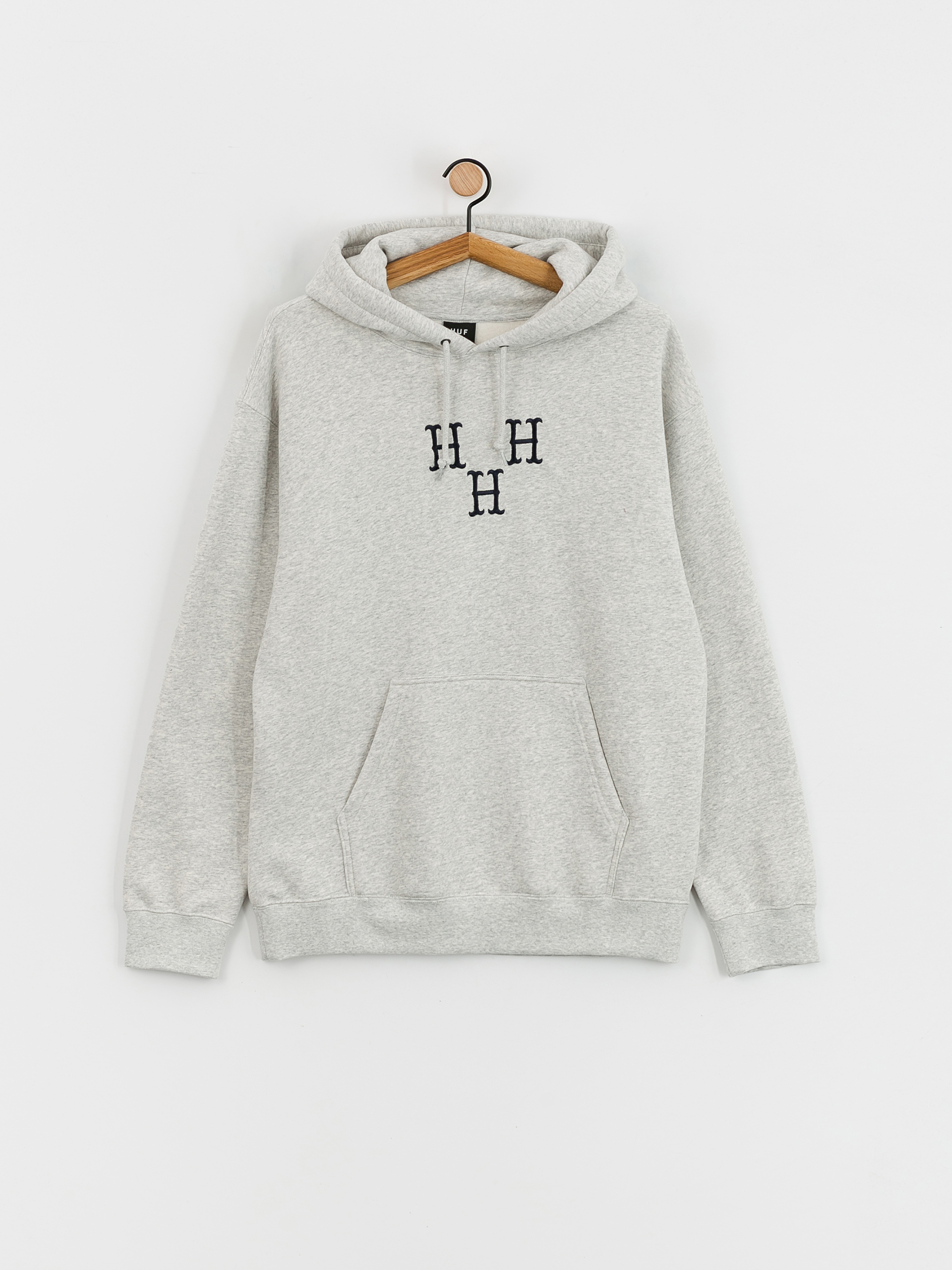 HUF Hat Trick HD Kapucnis pulóver (heather grey)