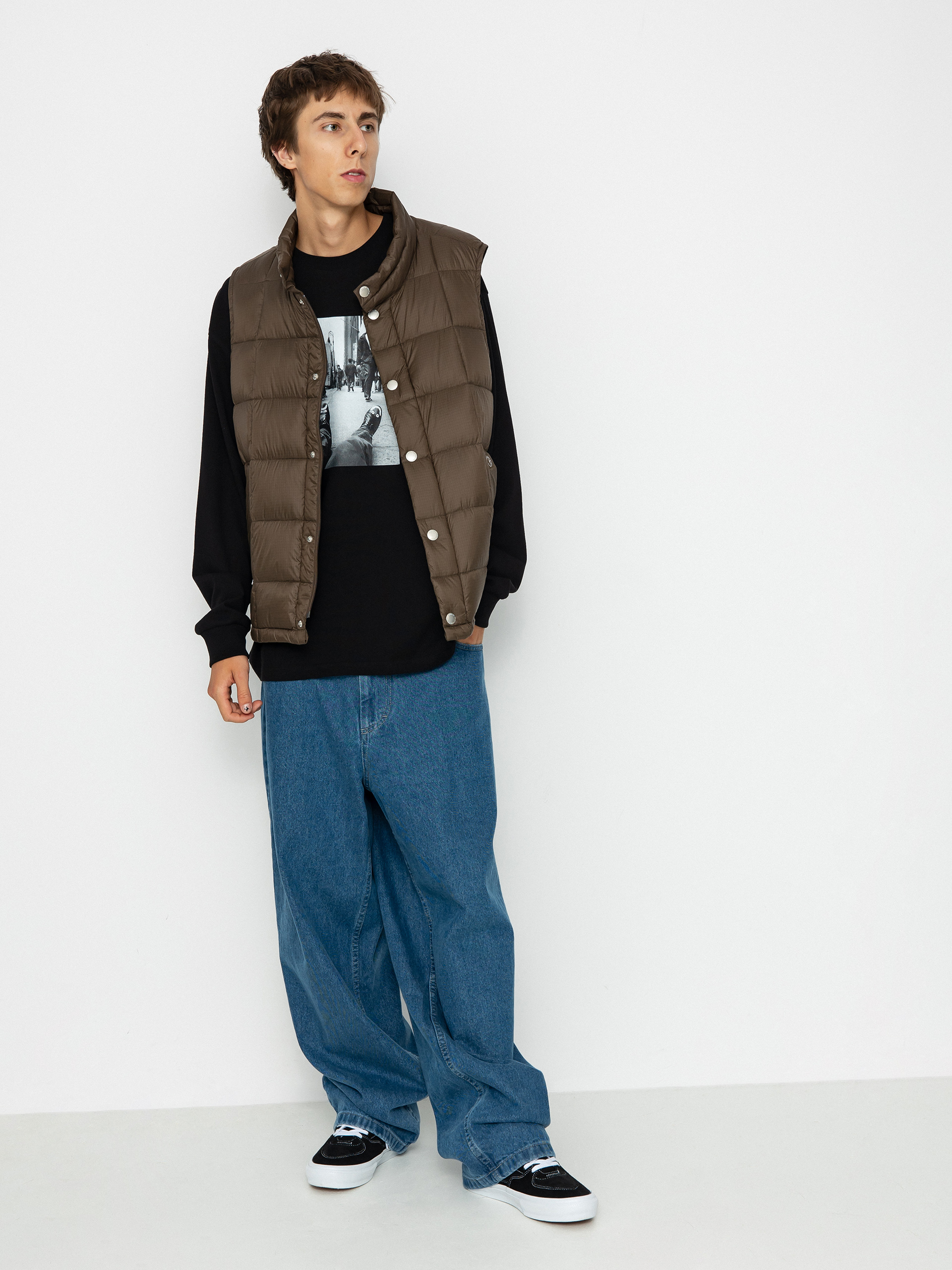 Polar Skate Lightweight Puffer Vest Mellény (brown)