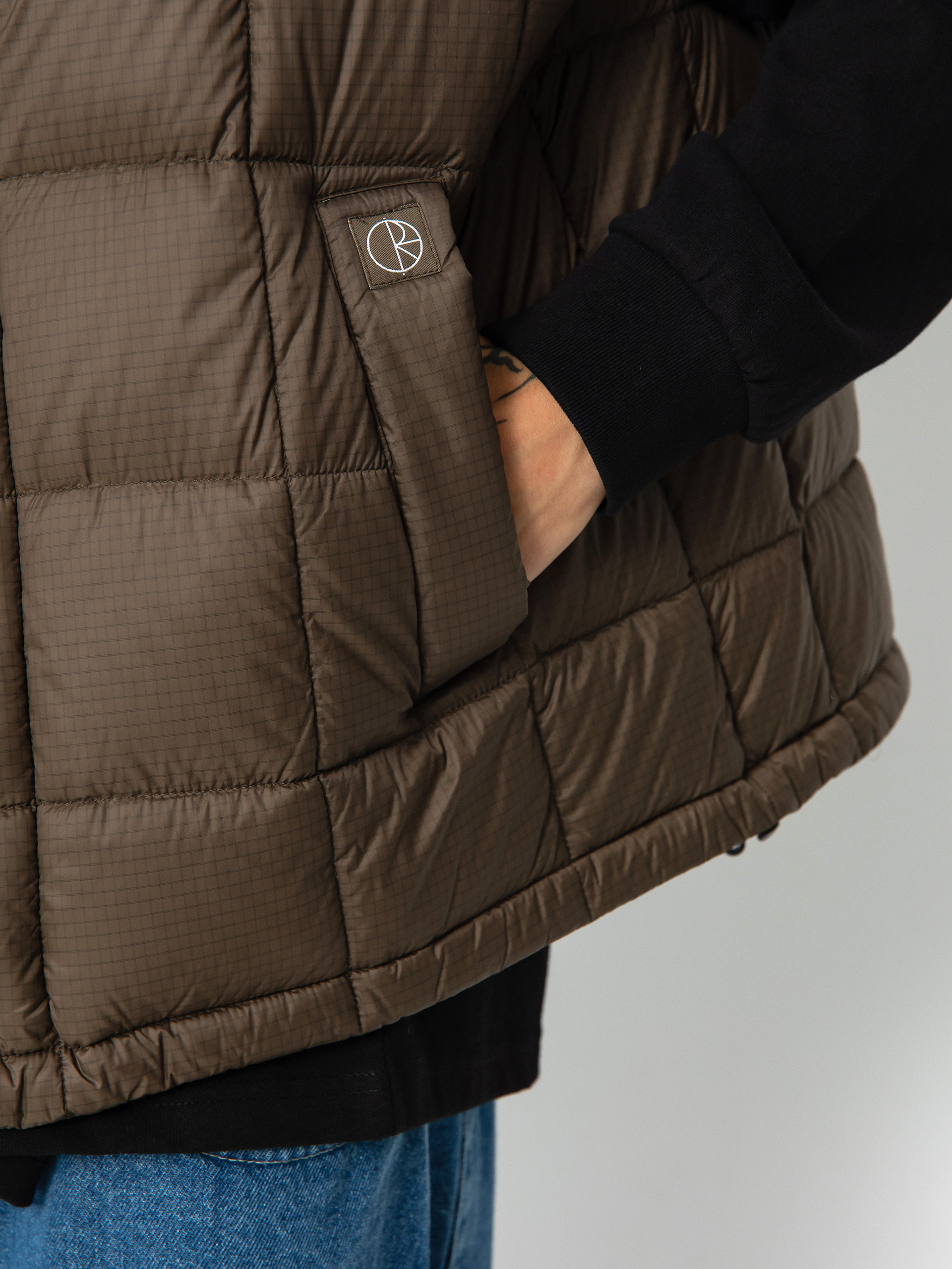 Polar Skate Lightweight Puffer Vest Mellény (brown)