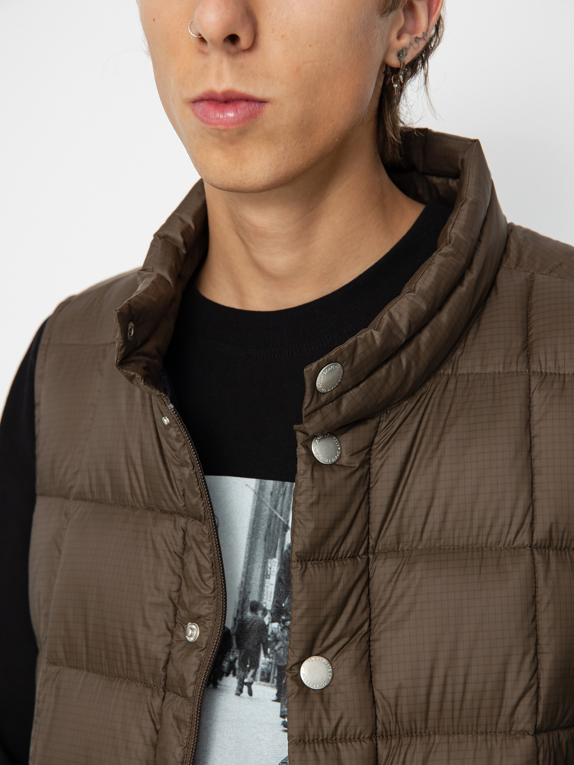 Polar Skate Lightweight Puffer Vest Mellény (brown)