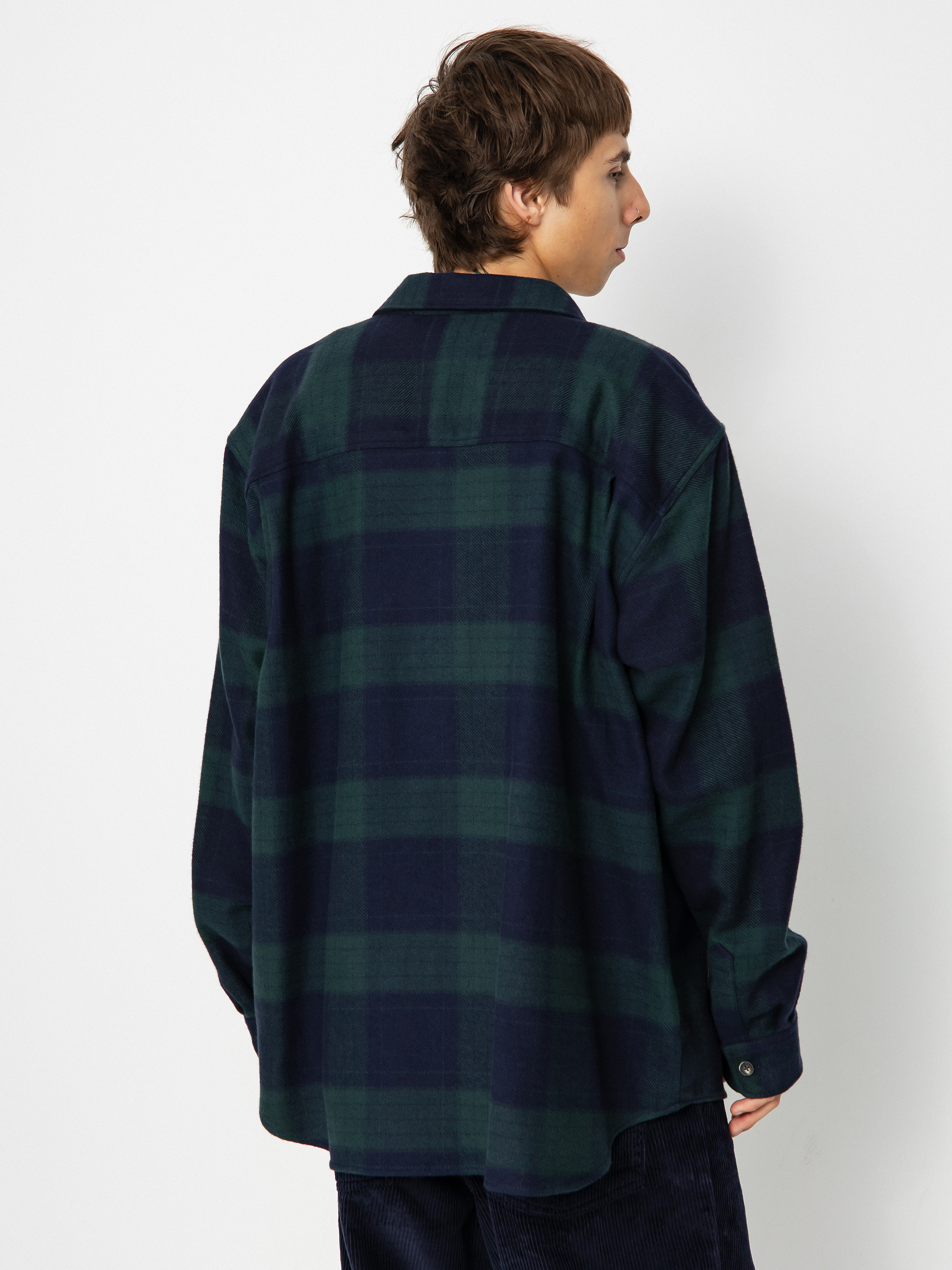Polar Skate Mike Flannel Ing (navy/teal)