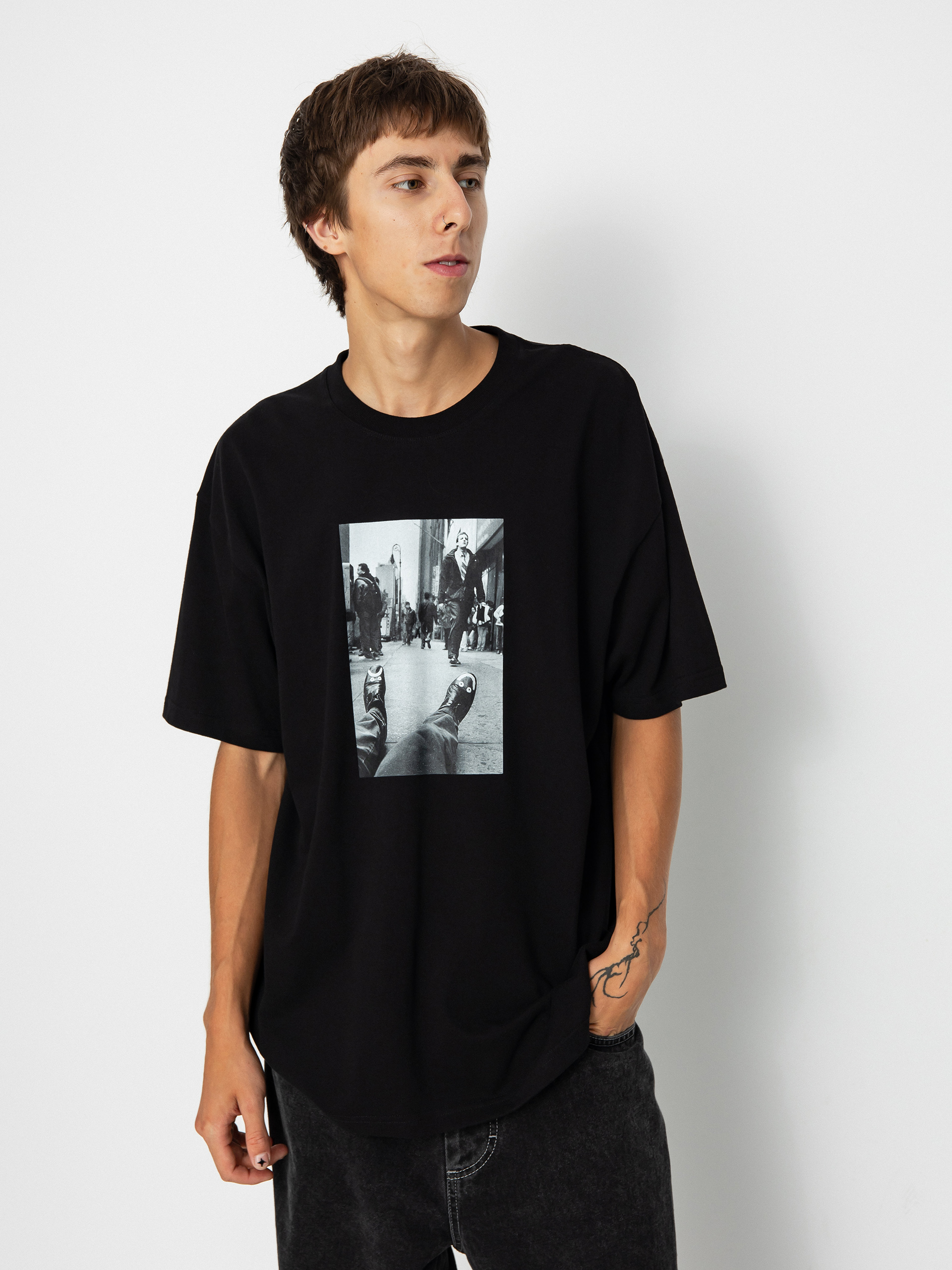 Polar Skate Happy Sad póló (black)