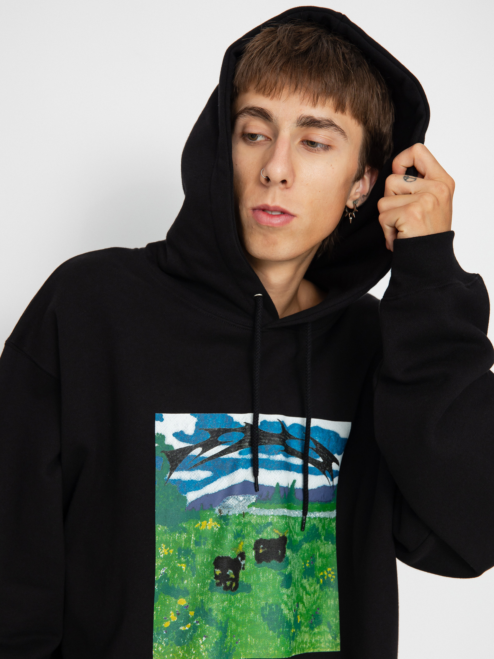 Polar Skate Dave Meeeh HD Kapucnis pulóver (black)