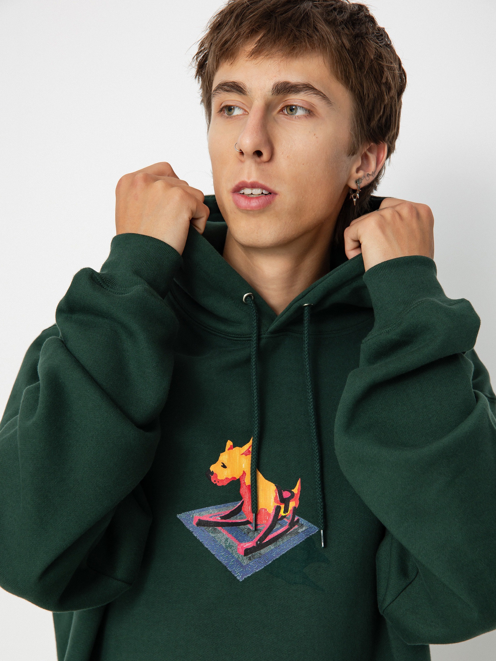 Polar Skate Dave Dog HD Kapucnis pulóver (dark green)