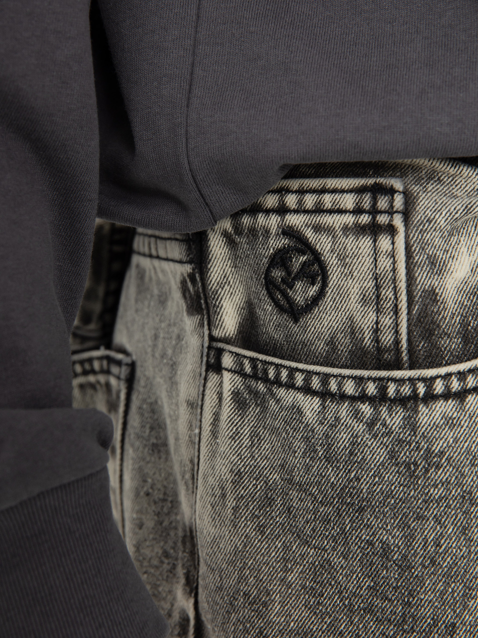 Polar Skate Big Boy Jeans Kisnadrág (acid black)