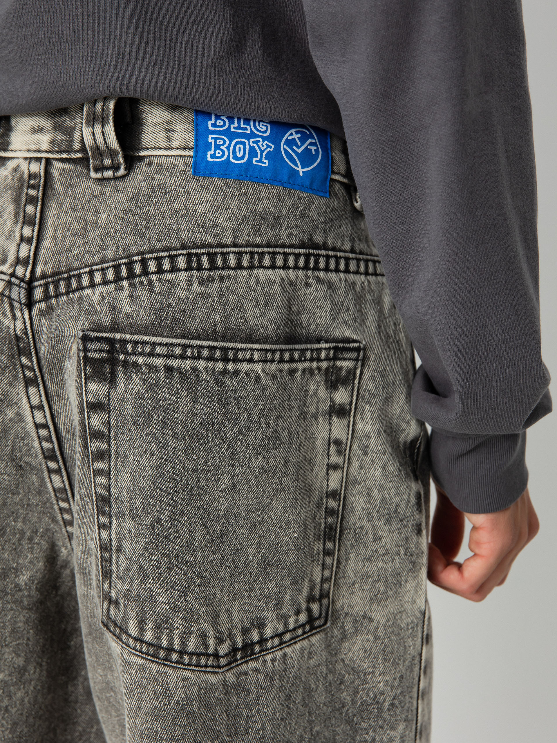 Polar Skate Big Boy Jeans Kisnadrág (acid black)