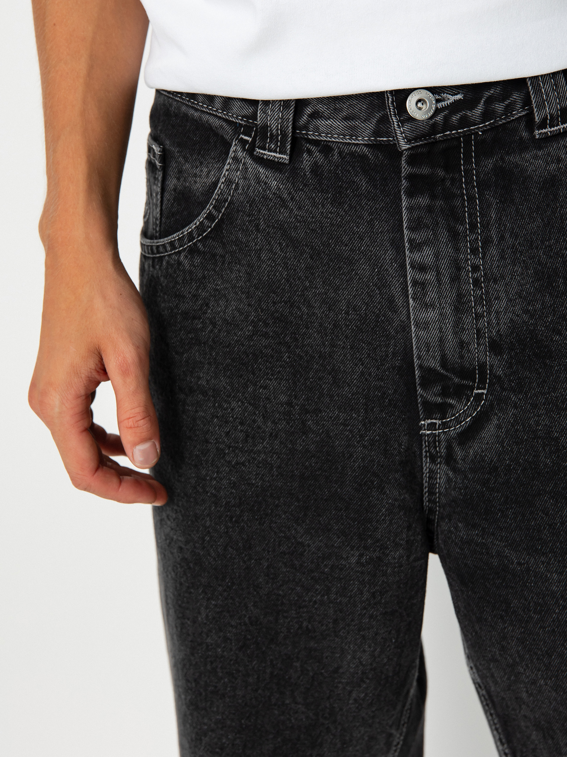 Polar Skate 93! Denim Kisnadrág (silver black)