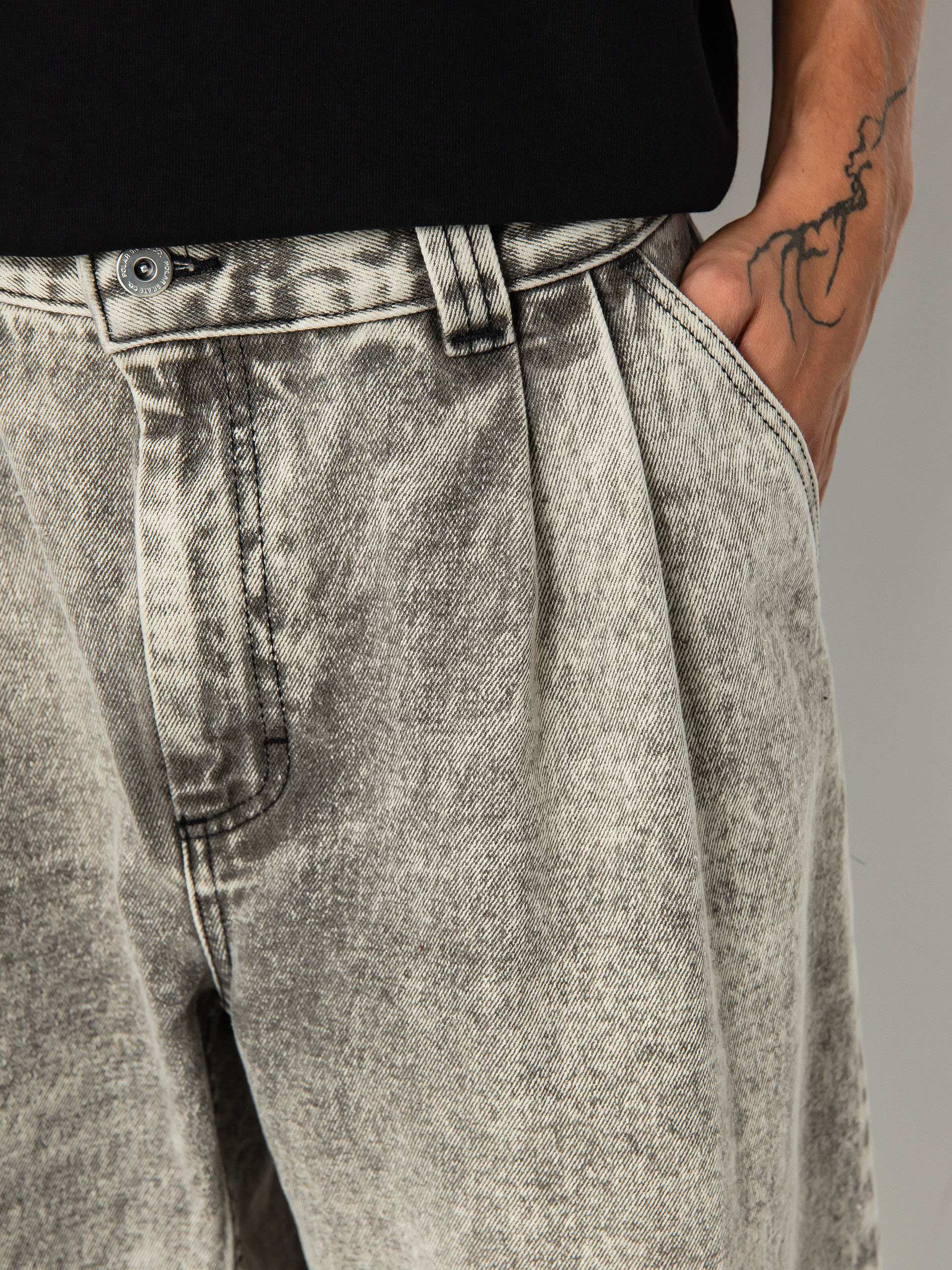 Polar Skate Grund Chinos Kisnadrág (acid black)