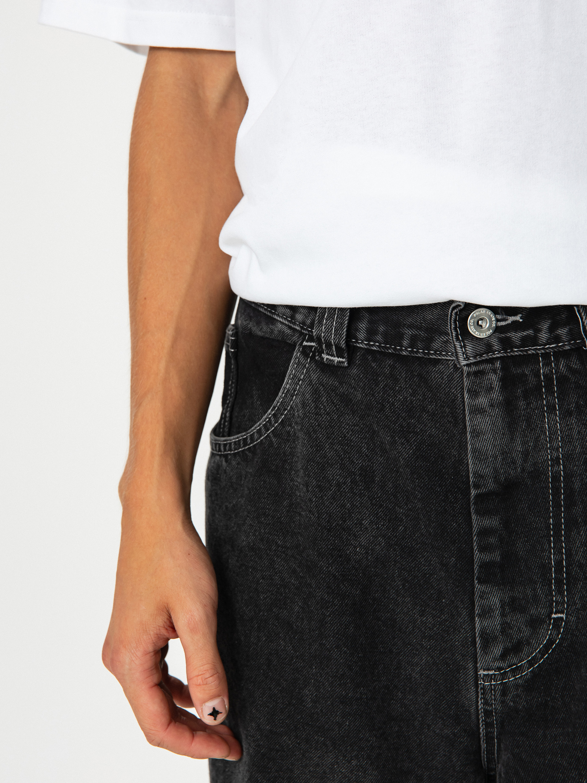 Polar Skate Big Boy Jeans Kisnadrág (silver black)