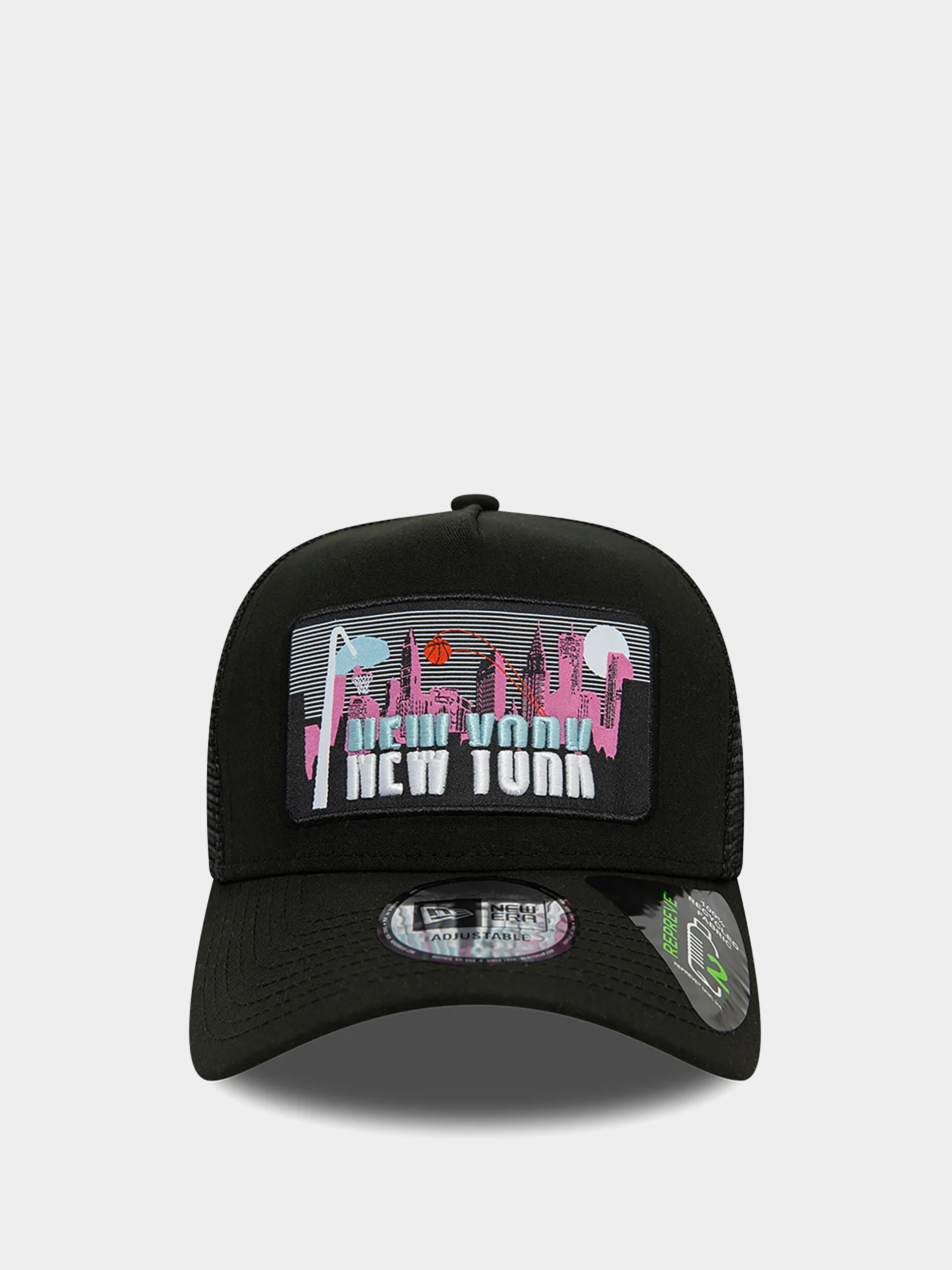 New Era License Plate Trucker Baseball sapka (black/pink)