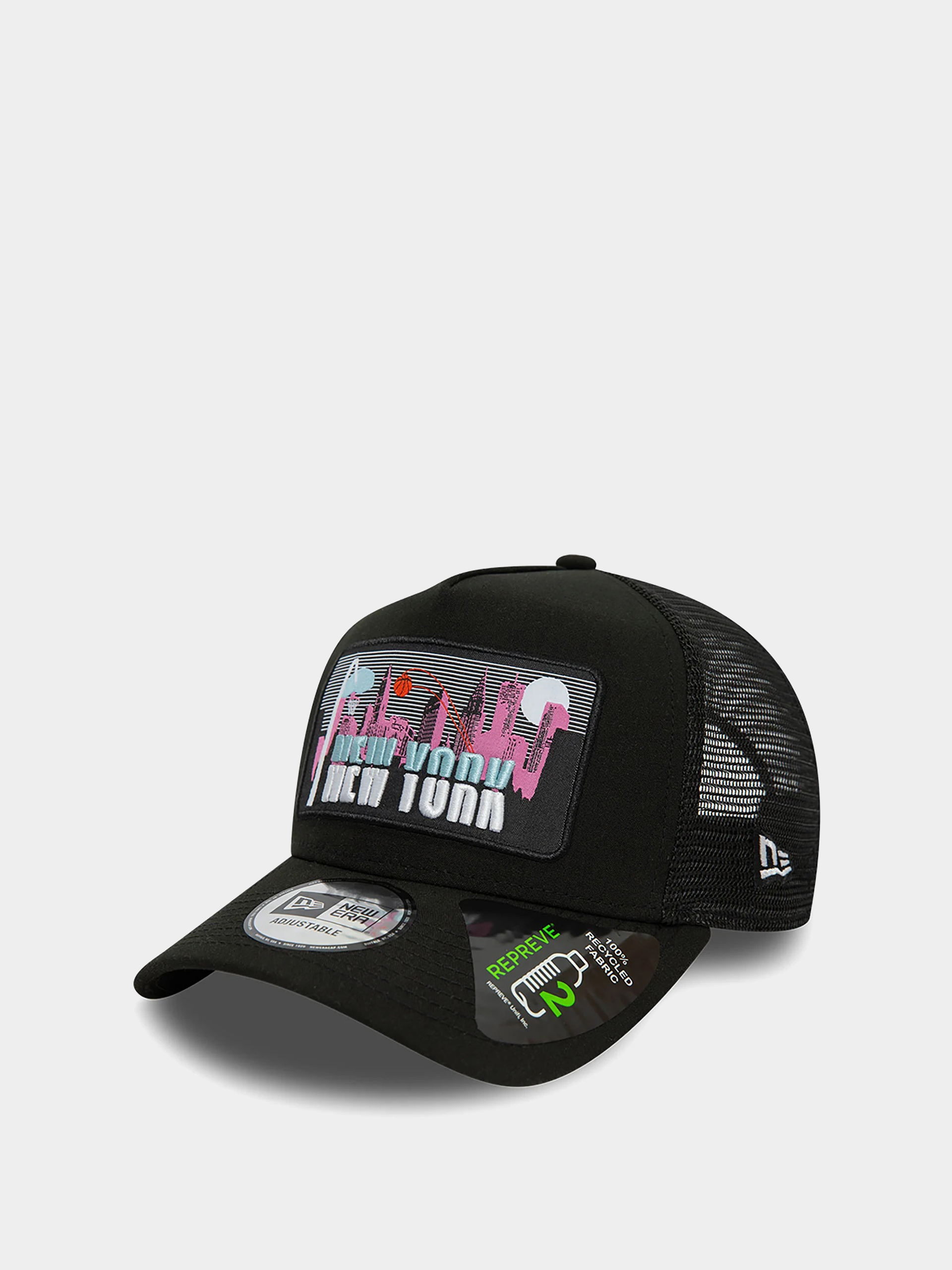 New Era License Plate Trucker Baseball sapka (black/pink)