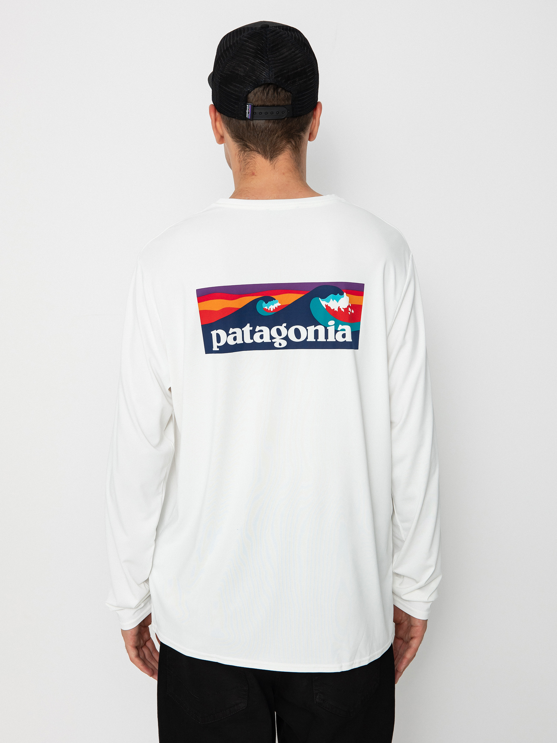 Patagonia Cap Cool Daily Graphic Waters Hosszú ujjú felső (boardshort logo/white)
