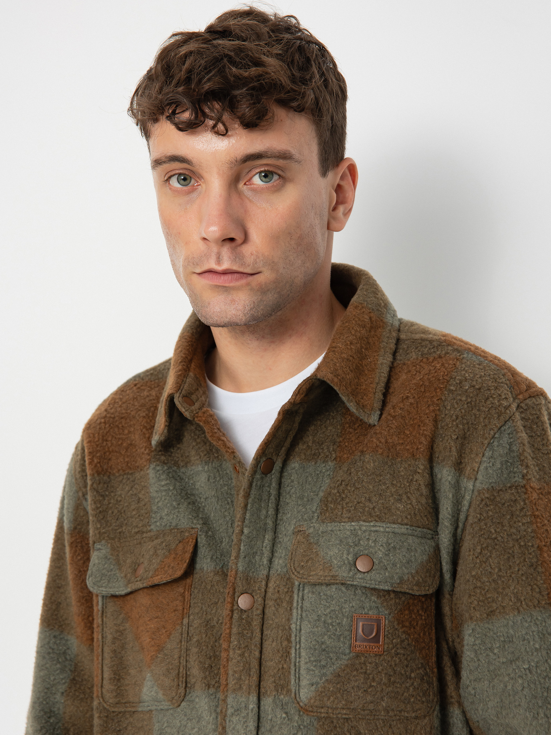 Brixton Bowery Arctic Stretch Ls Ing (bison/olive surplus)