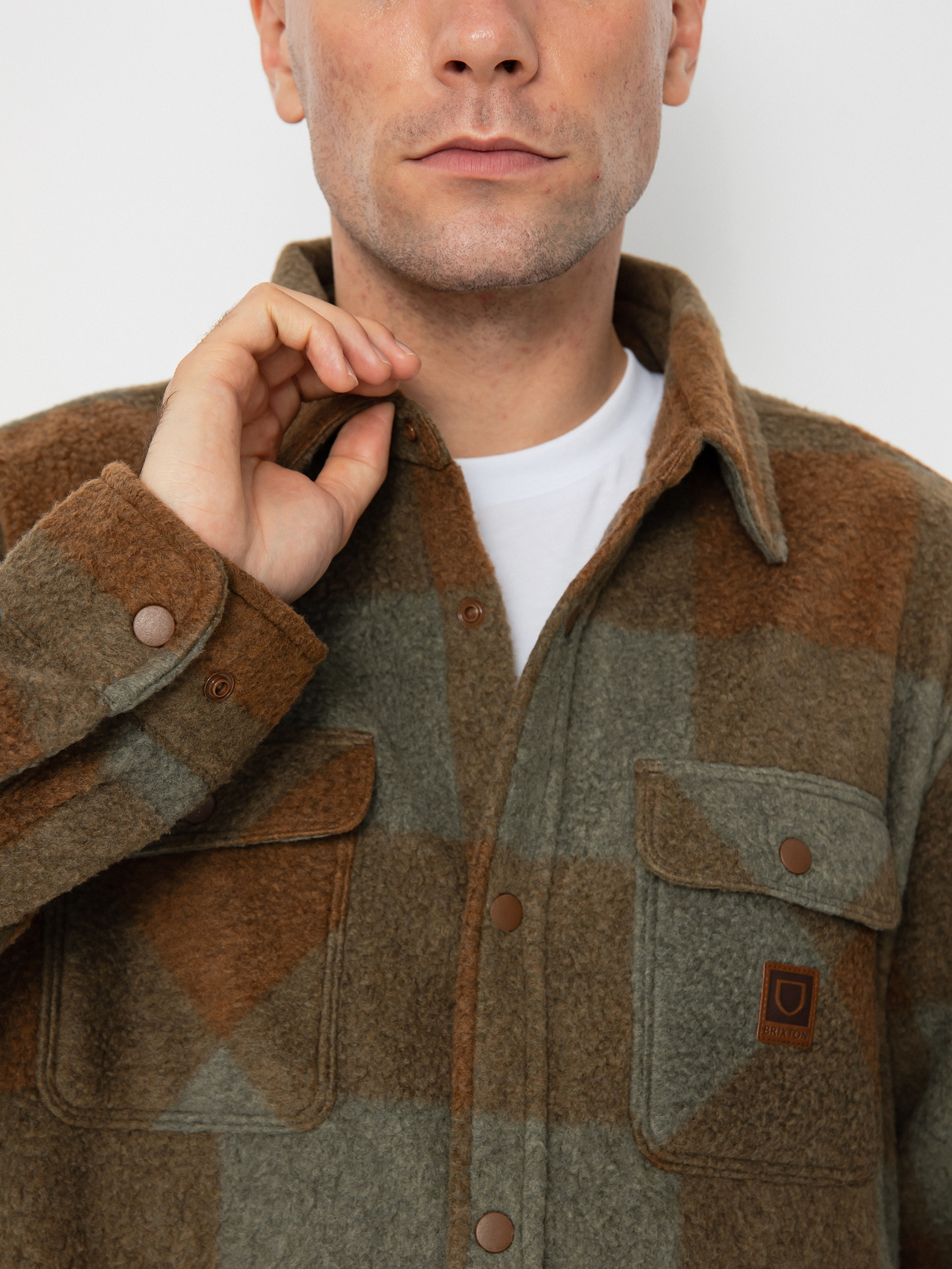 Brixton Bowery Arctic Stretch Ls Ing (bison/olive surplus)