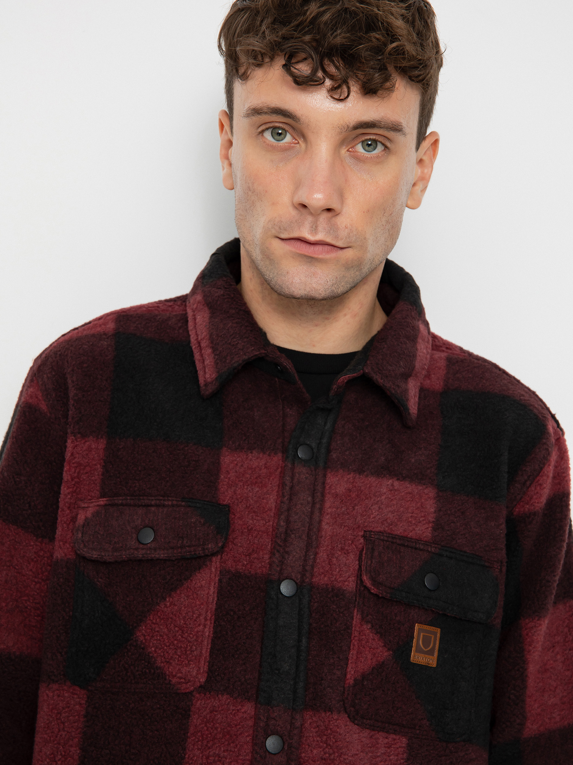 Brixton Bowery Arctic Stretch Ls Ing (dark burgundy/black)