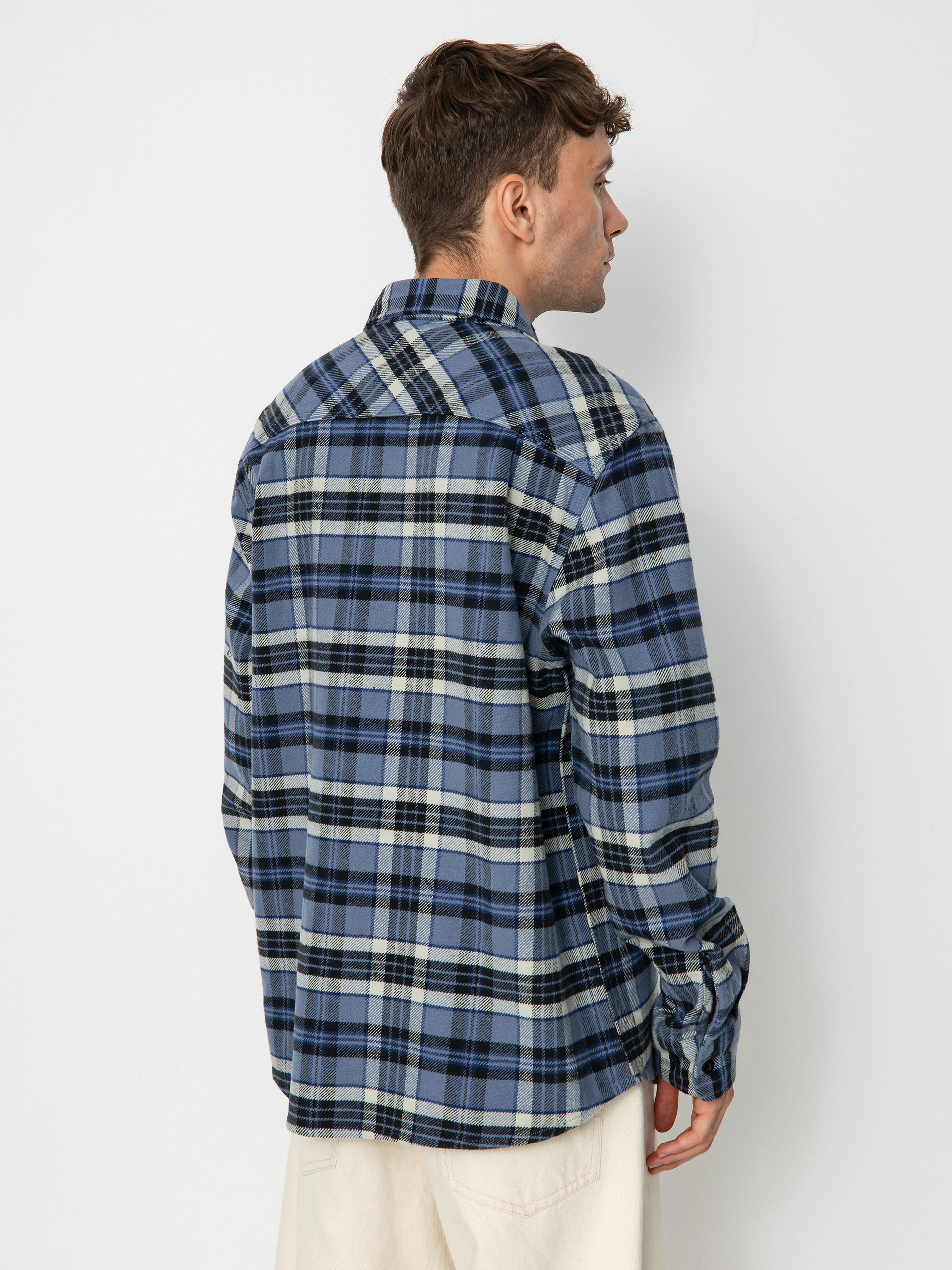 Brixton Bowery Heavy Weight Ls Ing (flint blue/black/mineral grey)