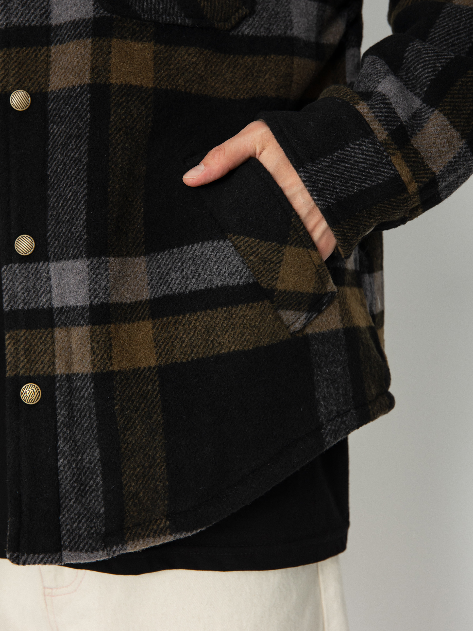 Brixton Durham Lined Dzseki (black/charcoal/desert palm)