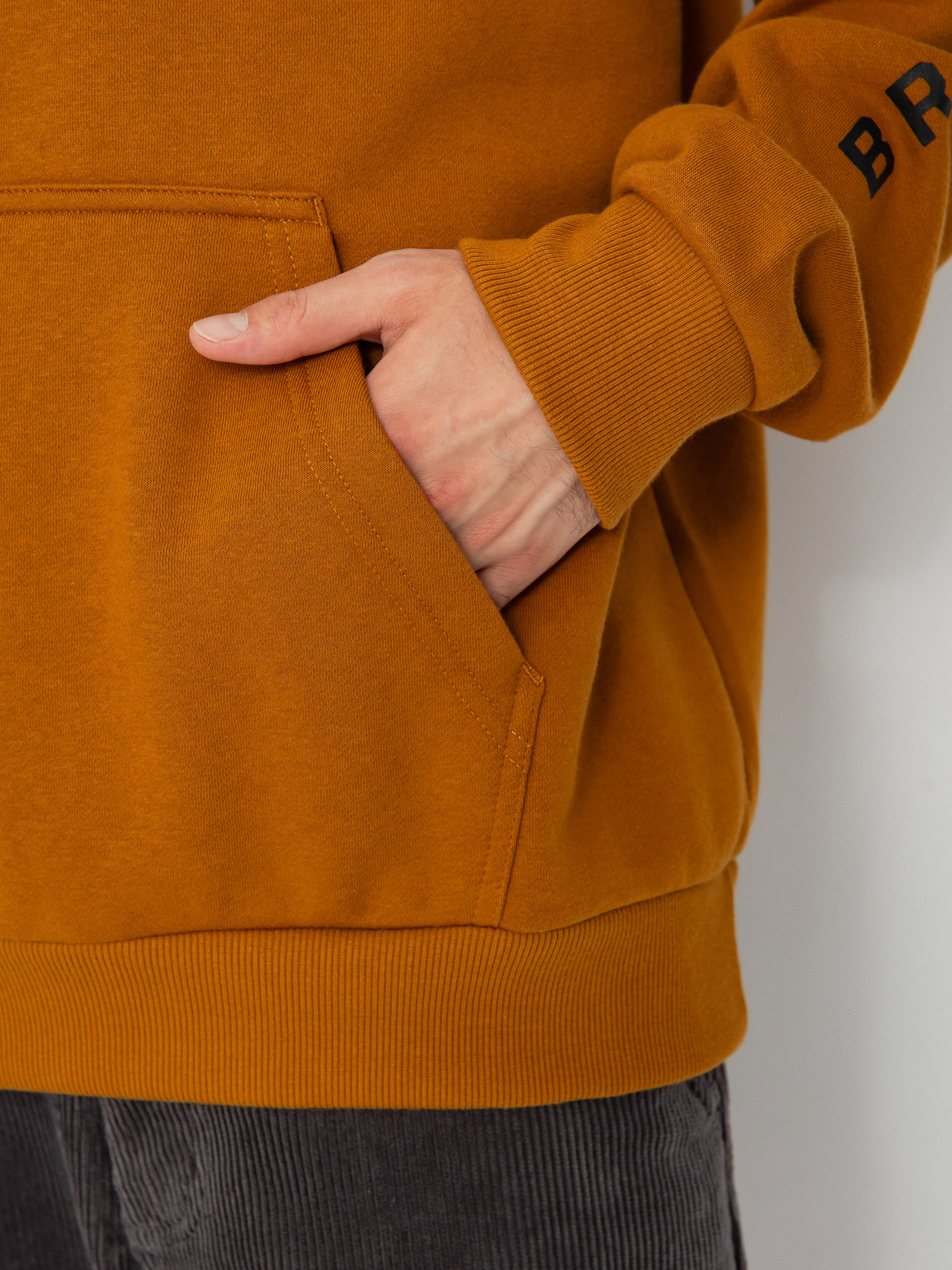 Brixton Crest HD Kapucnis pulóver (golden brown/white/black)