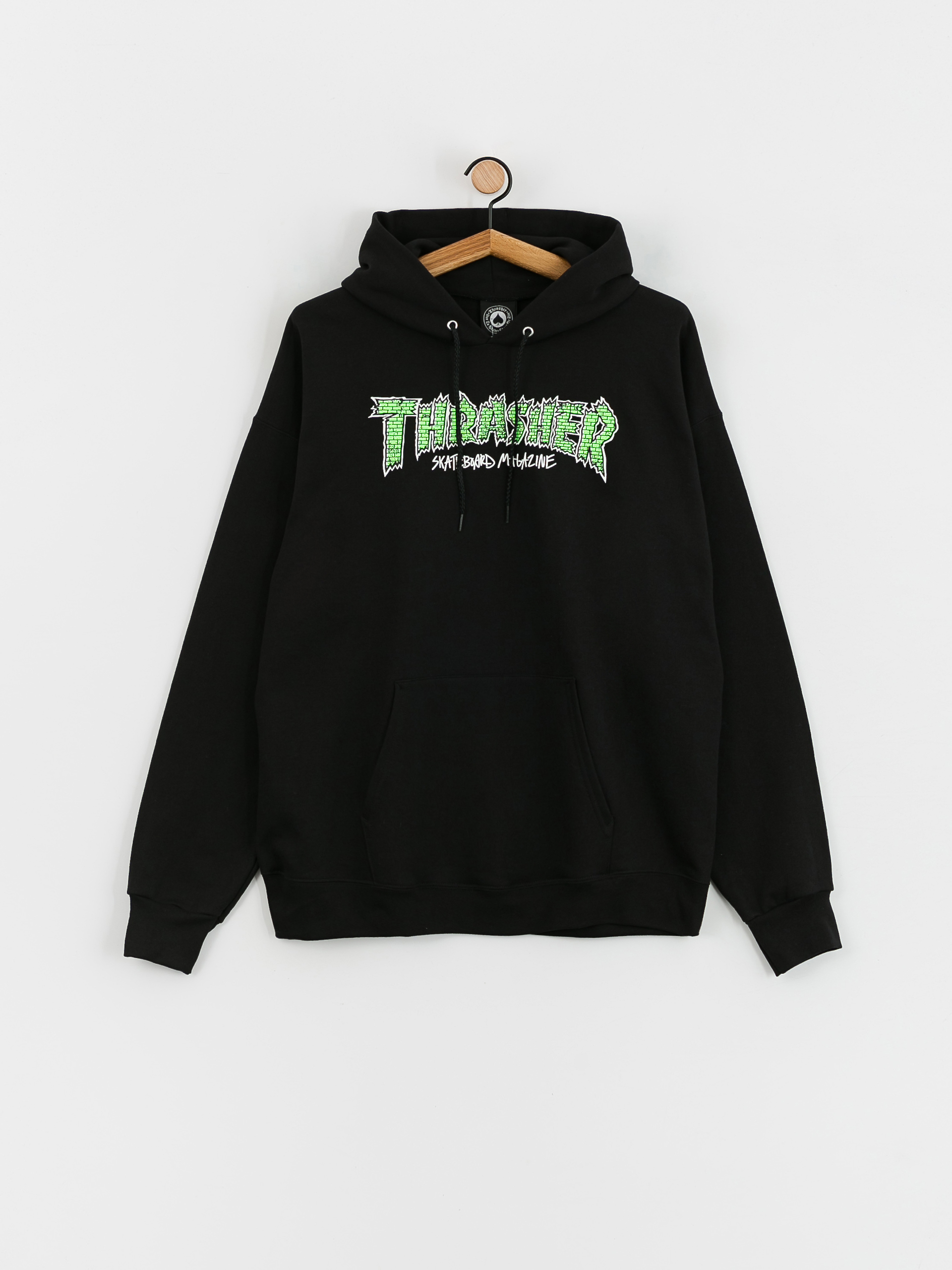 Thrasher Brick HD Kapucnis pulóver (black)
